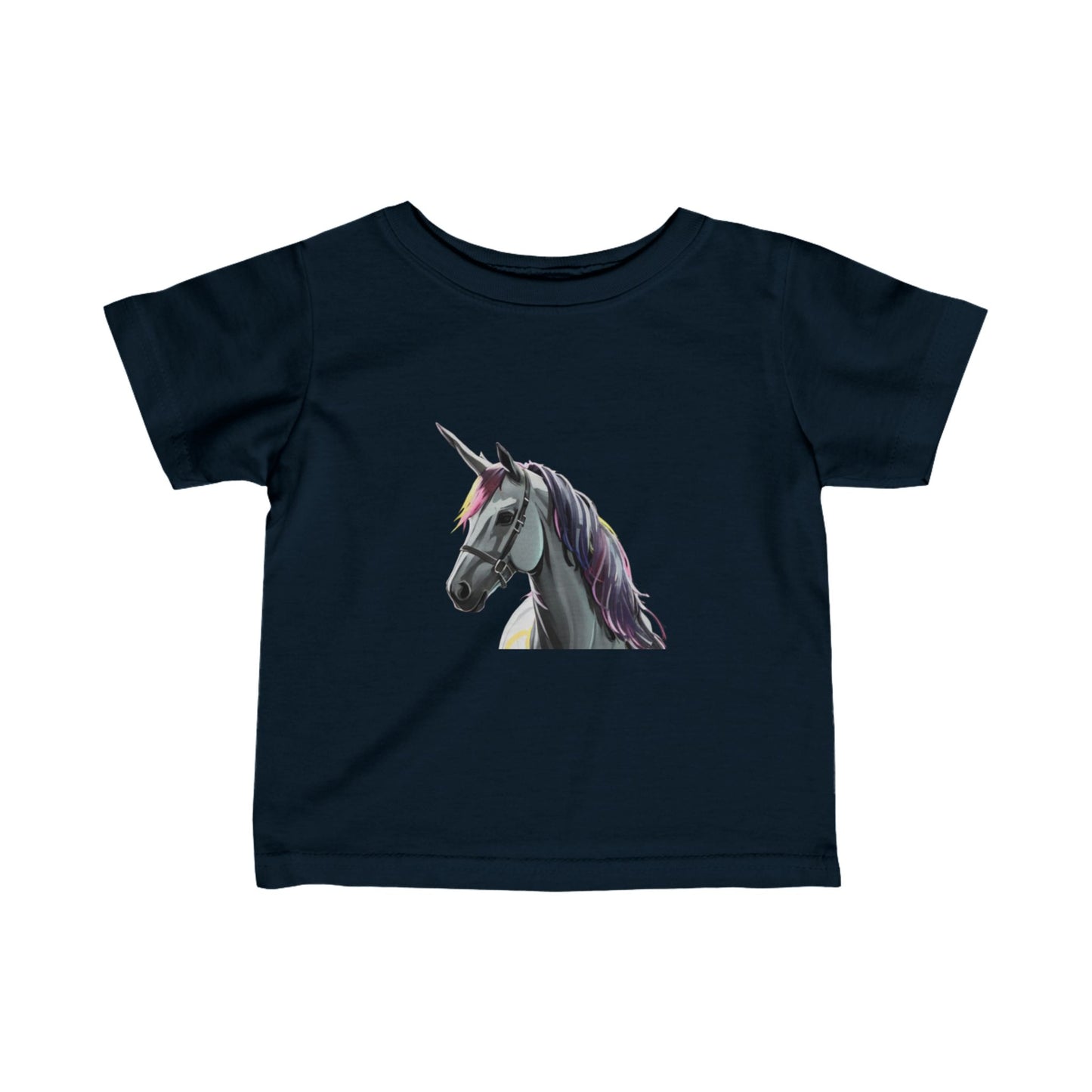 Infant Fine Jersey Tee With Unicorn design | OKEYCITY