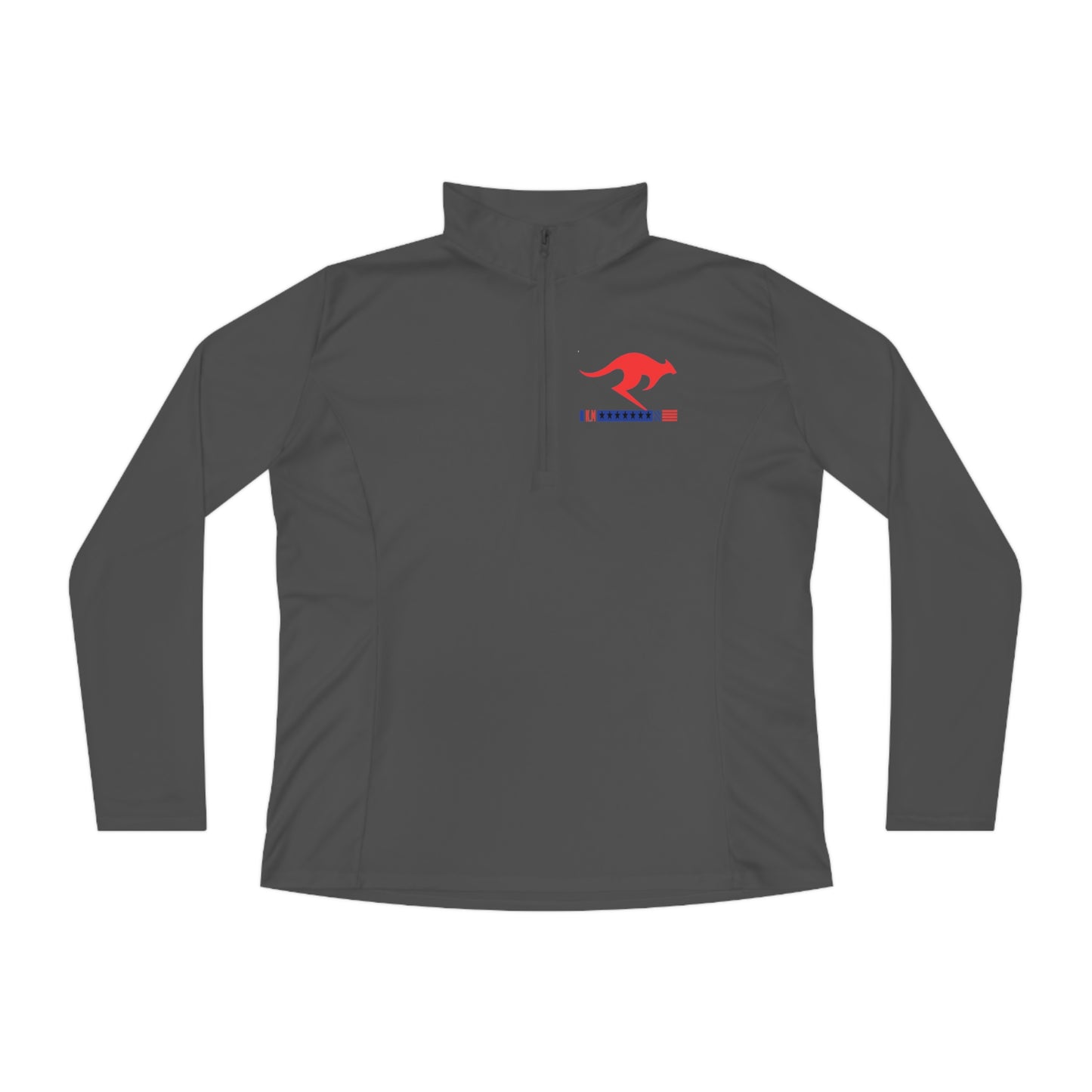 Ladies Quarter-Zip Pullover with kangoromarket brand design | OKEYCITY