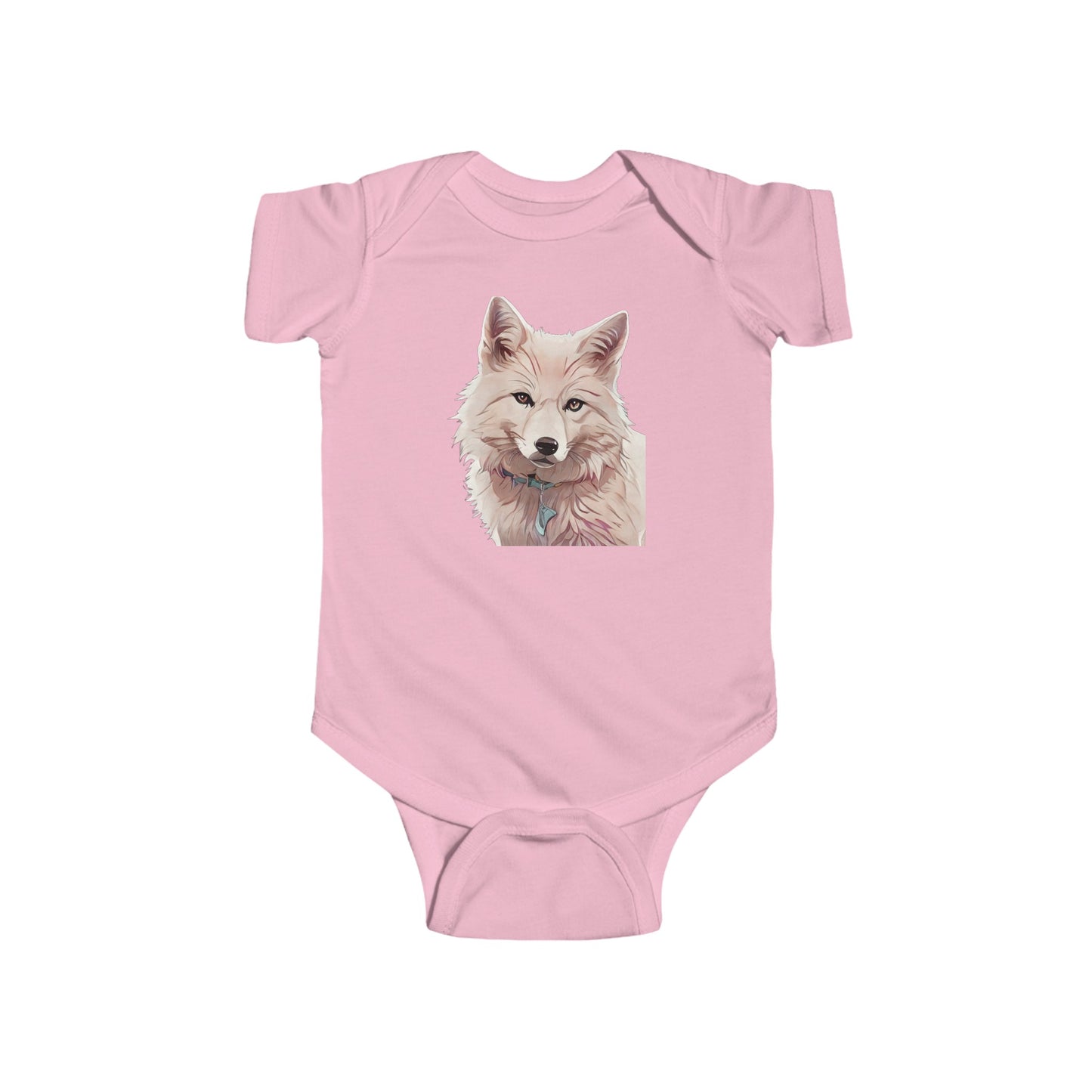 Infant Fine Jersey Bodysuit with vector Wolf Design | OKEYCITY