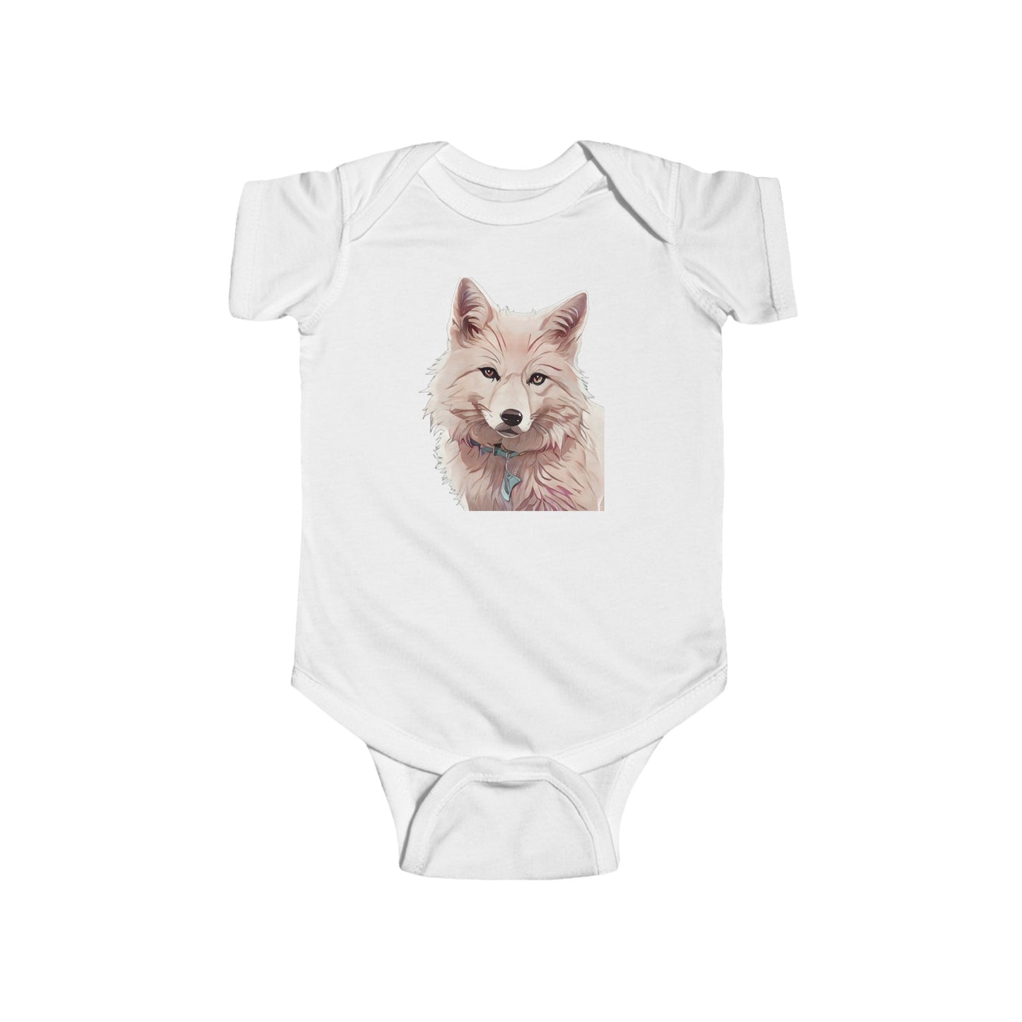 Infant Fine Jersey Bodysuit with vector Wolf Design | OKEYCITY
