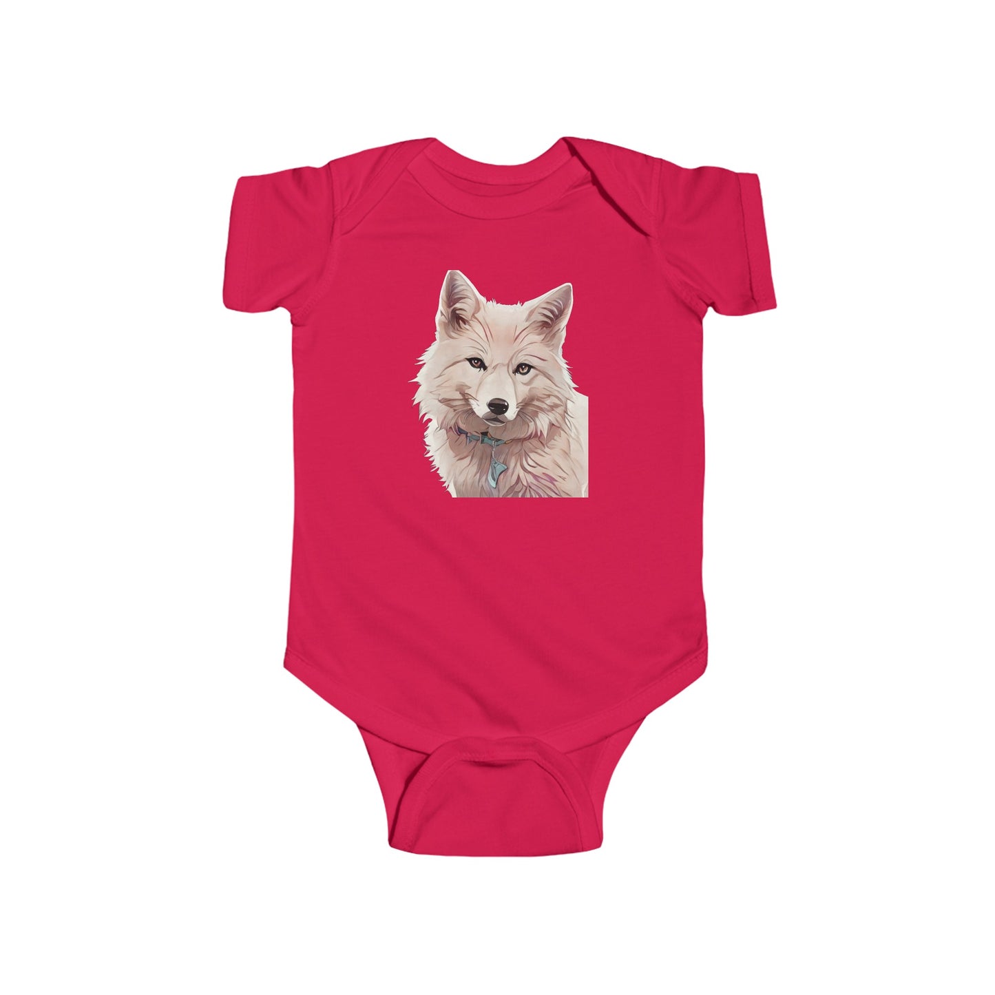 Infant Fine Jersey Bodysuit with vector Wolf Design | OKEYCITY