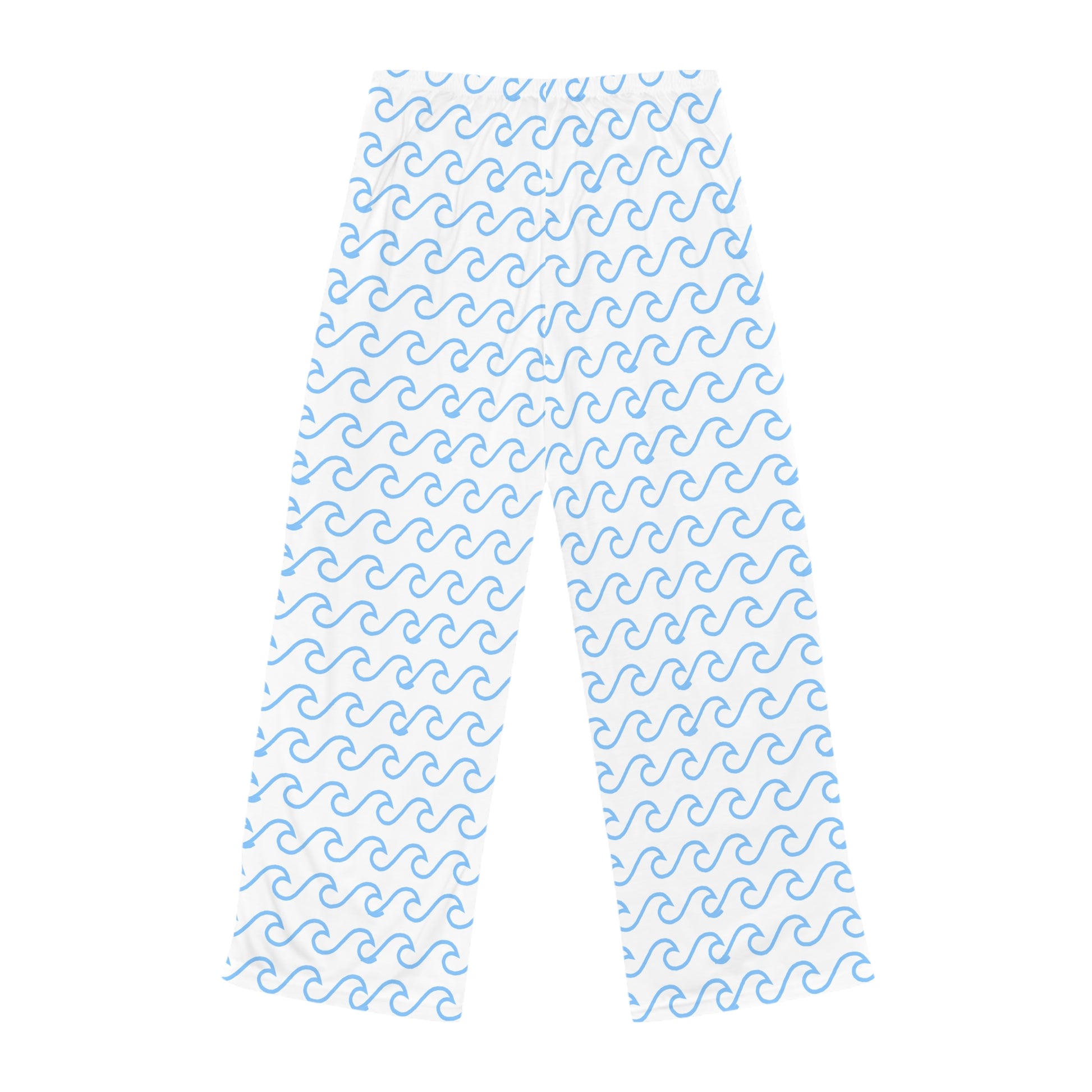 Women's Pajama Pants with blue wave Pattern | OKEYCITY