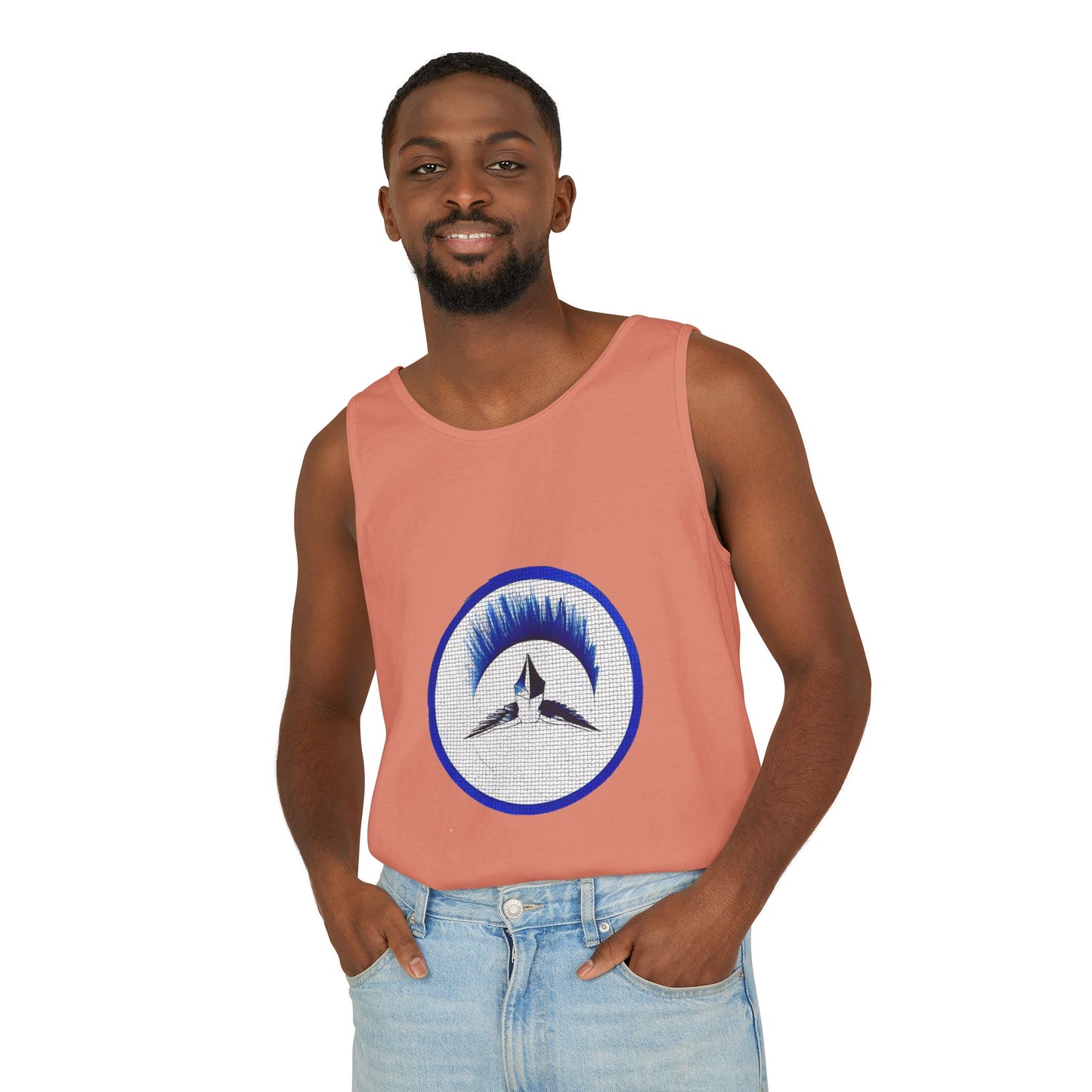 Unisex Garment-Dyed Tank Top with graphic Design | OKEYCITY