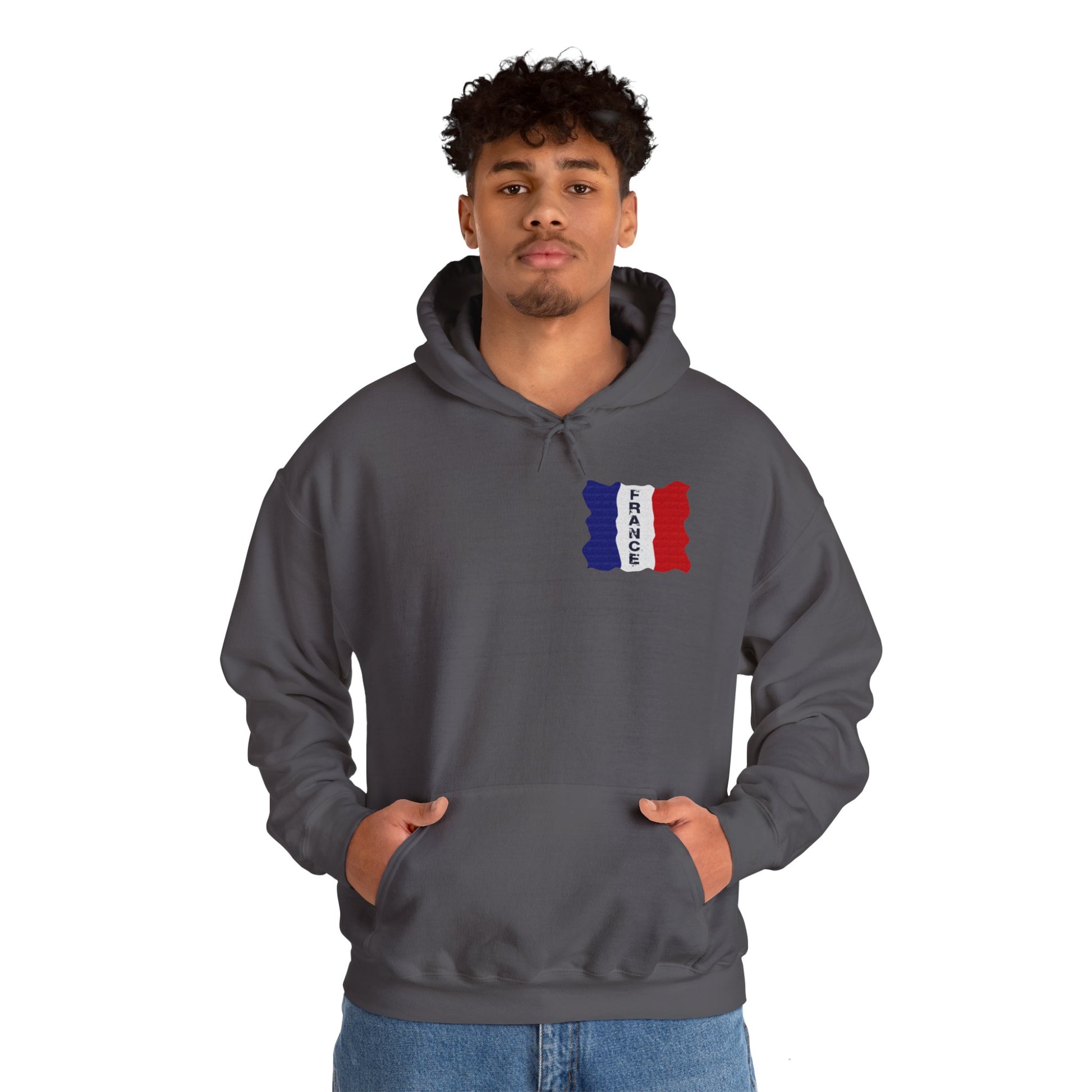 Unisex Heavy Blend™ Hooded Sweatshirt with flag france design | OKEYCITY