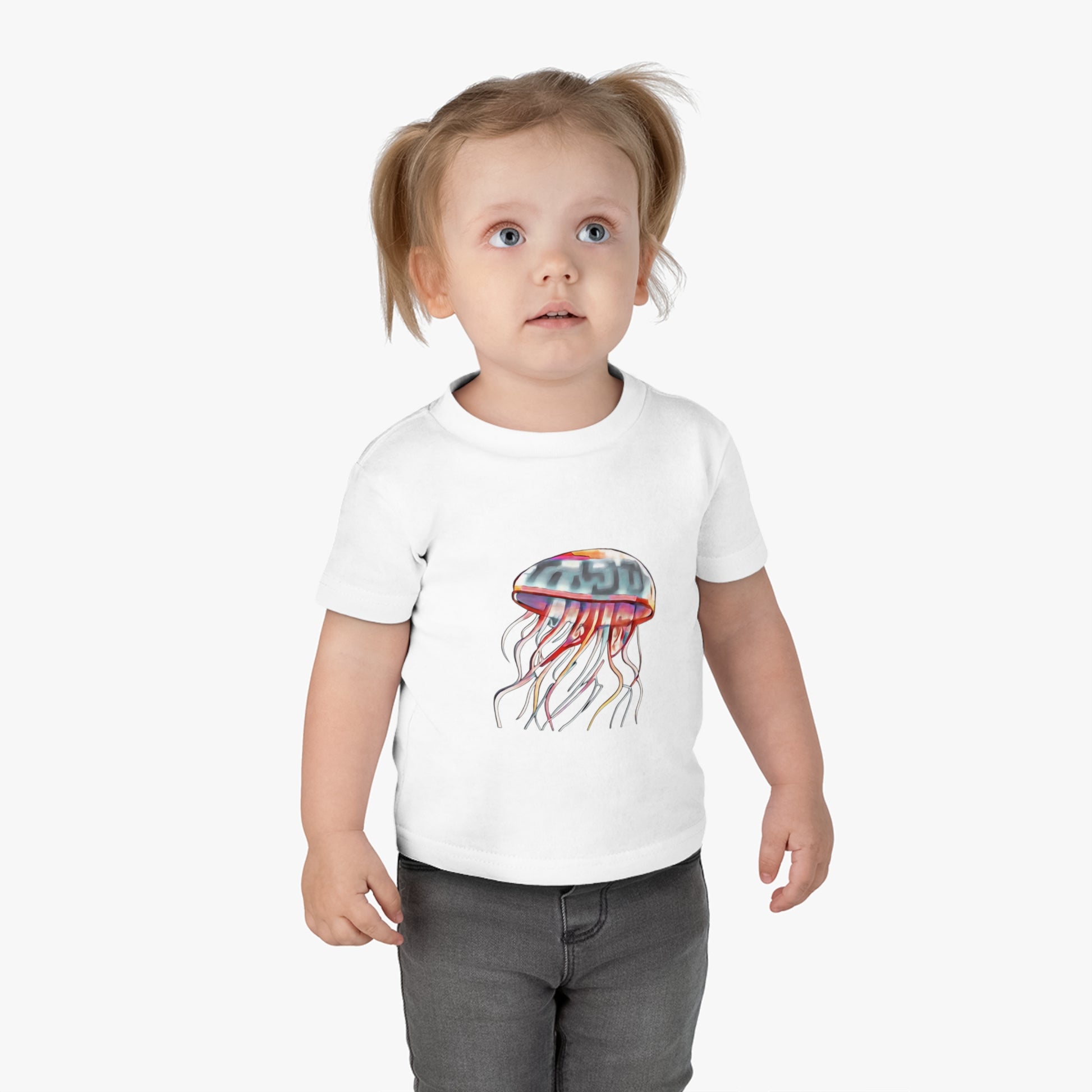 Infant Cotton Jersey Tee With Mermaid design | OKEYCITY