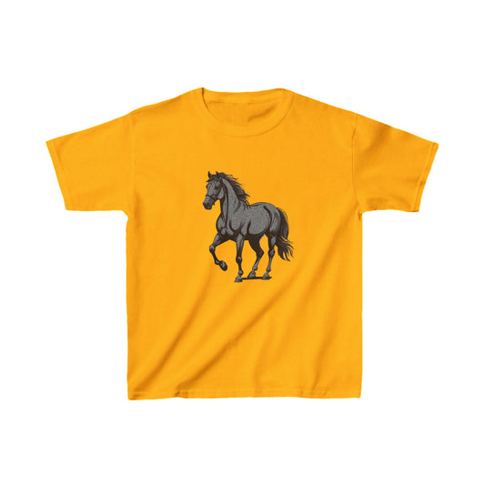 Kids Heavy Cotton™ Tee with horse Design | OKEYCITY