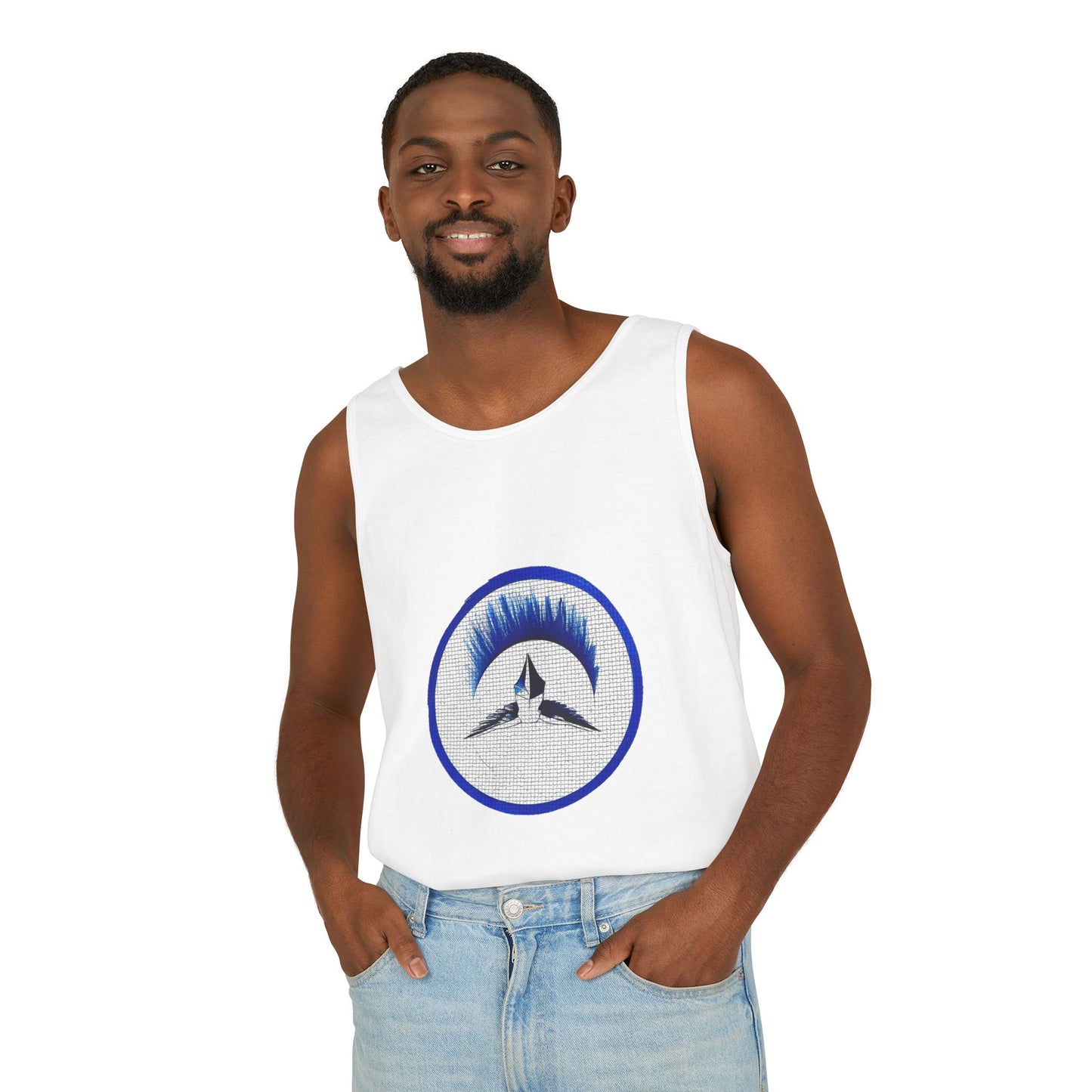 Unisex Garment-Dyed Tank Top with graphic Design | OKEYCITY