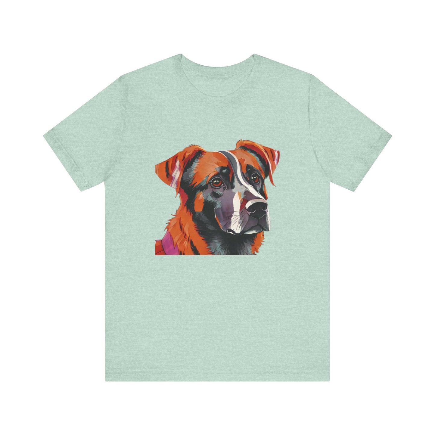 Unisex Jersey Short Sleeve Tee with dog design | OKEYCITY