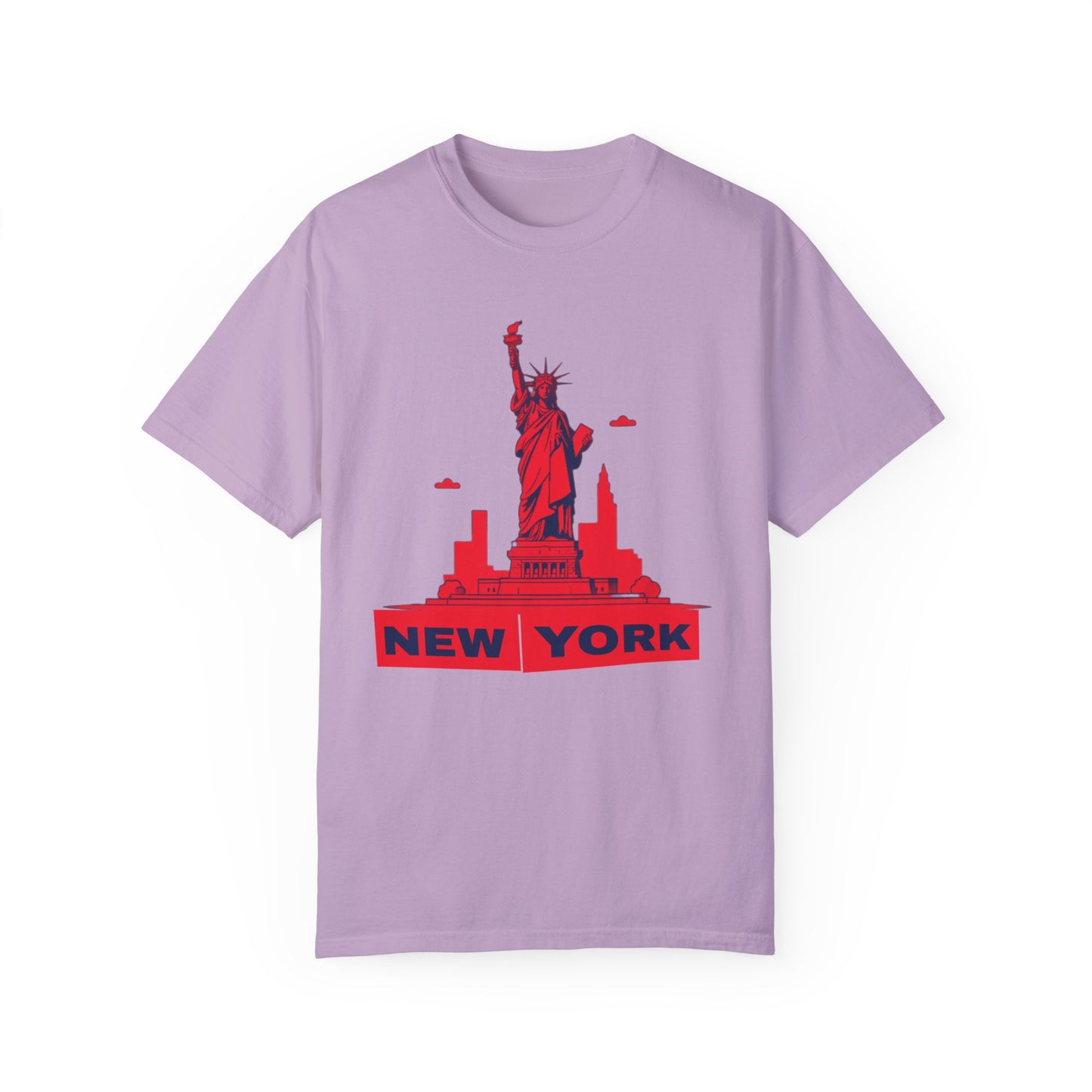 Unisex Garment-Dyed T-shirt with vector New York city Design | OKEYCITY