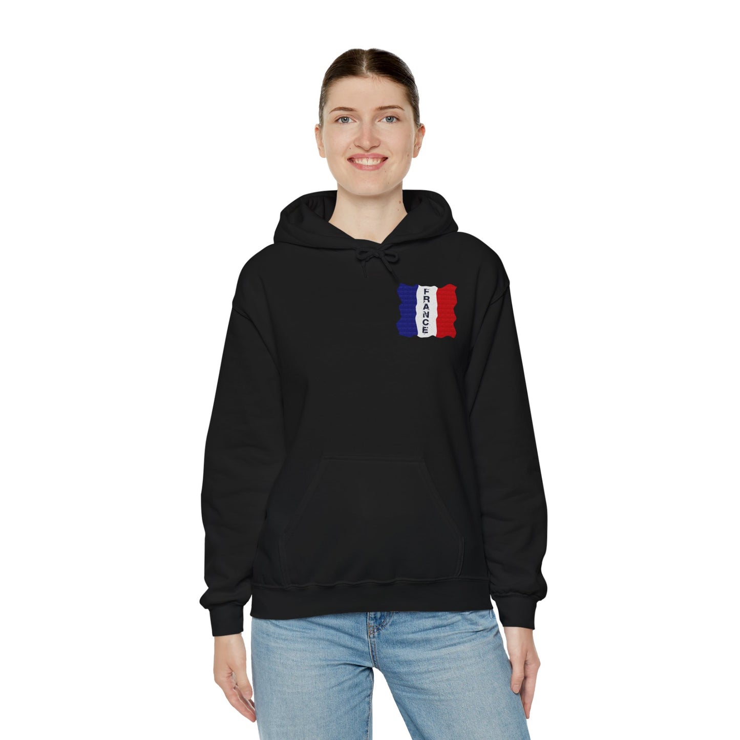 Unisex Heavy Blend™ Hooded Sweatshirt with flag france design | OKEYCITY