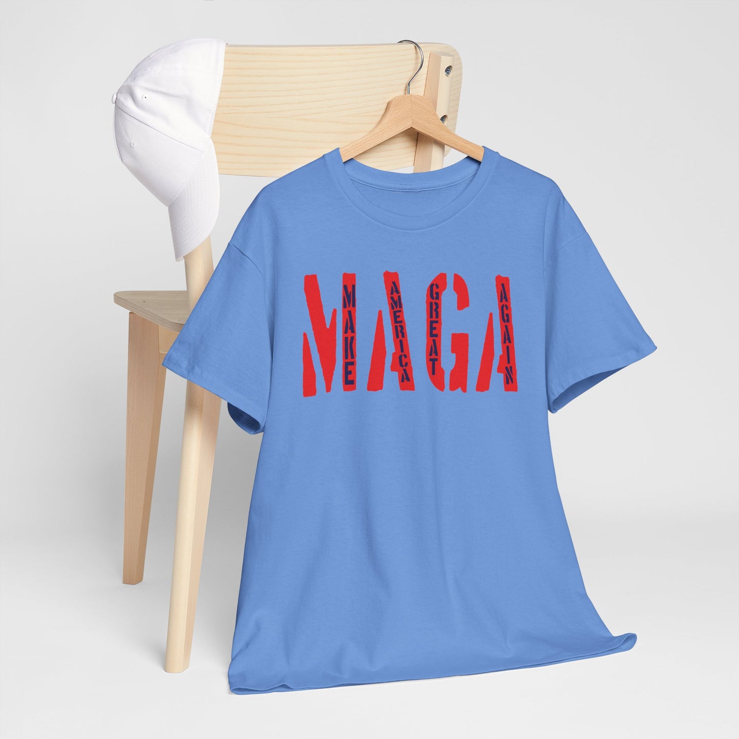 Unisex Heavy Cotton Tee With MAGA Design | OKEYCITY