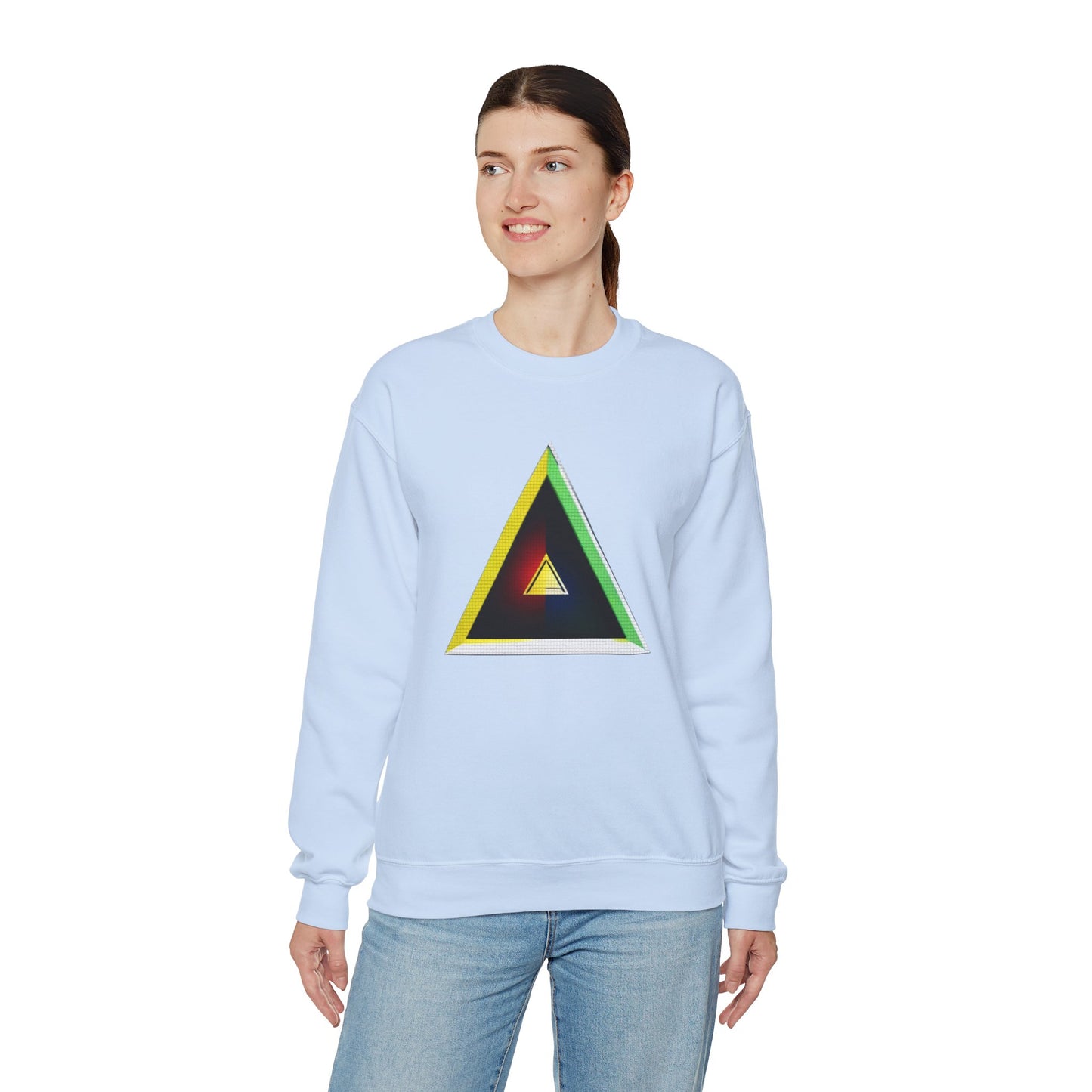 Unisex Heavy Blend™ Crewneck Sweatshirt with triangle Design | OKEYCITY