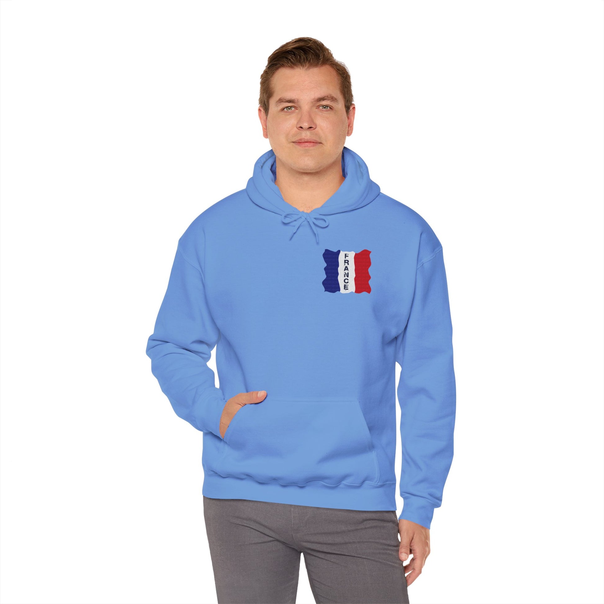 Unisex Heavy Blend™ Hooded Sweatshirt with flag france design | OKEYCITY