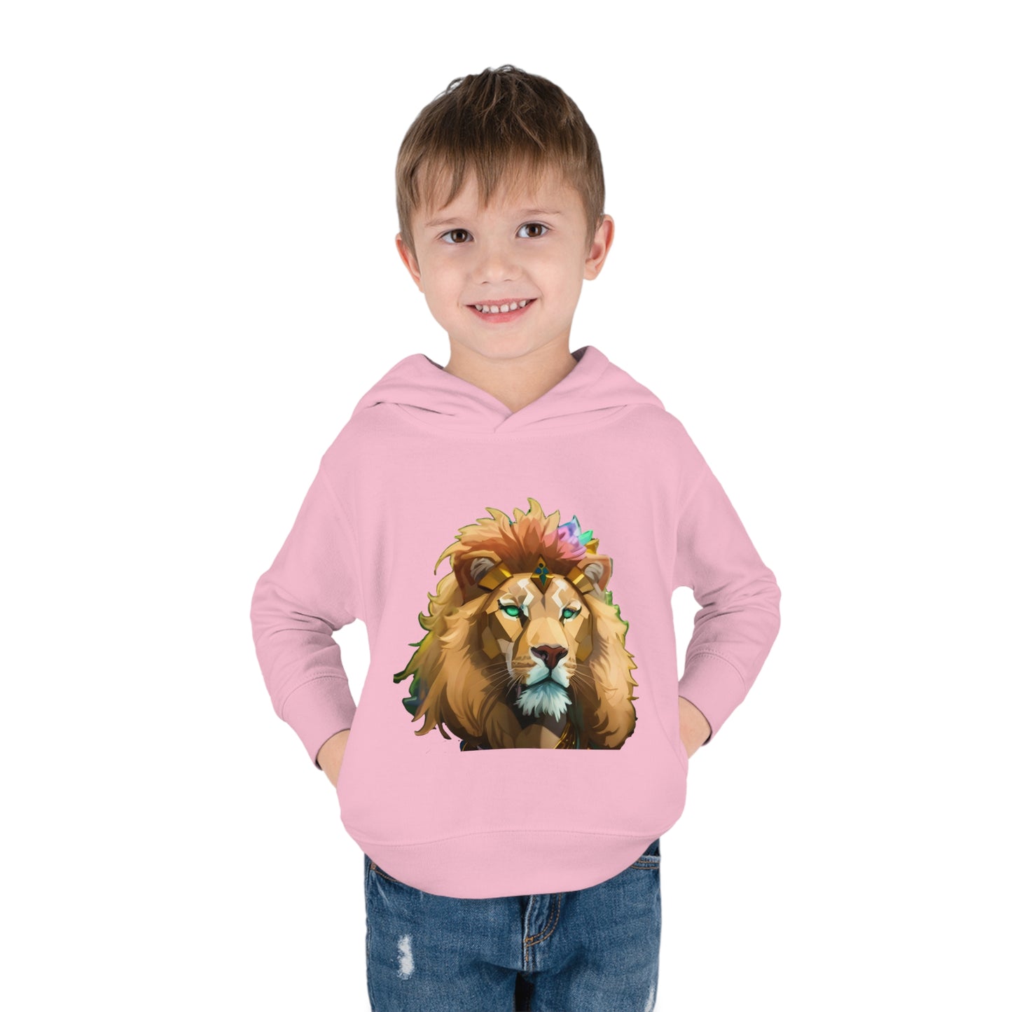 Toddler Pullover Fleece Hoodie With Lion design | OKEYCITY