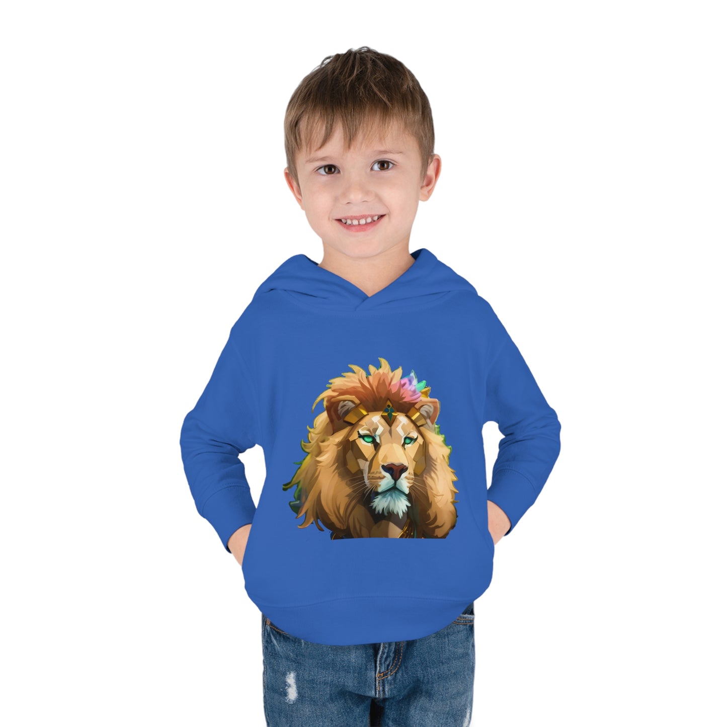 Toddler Pullover Fleece Hoodie With Lion design | OKEYCITY