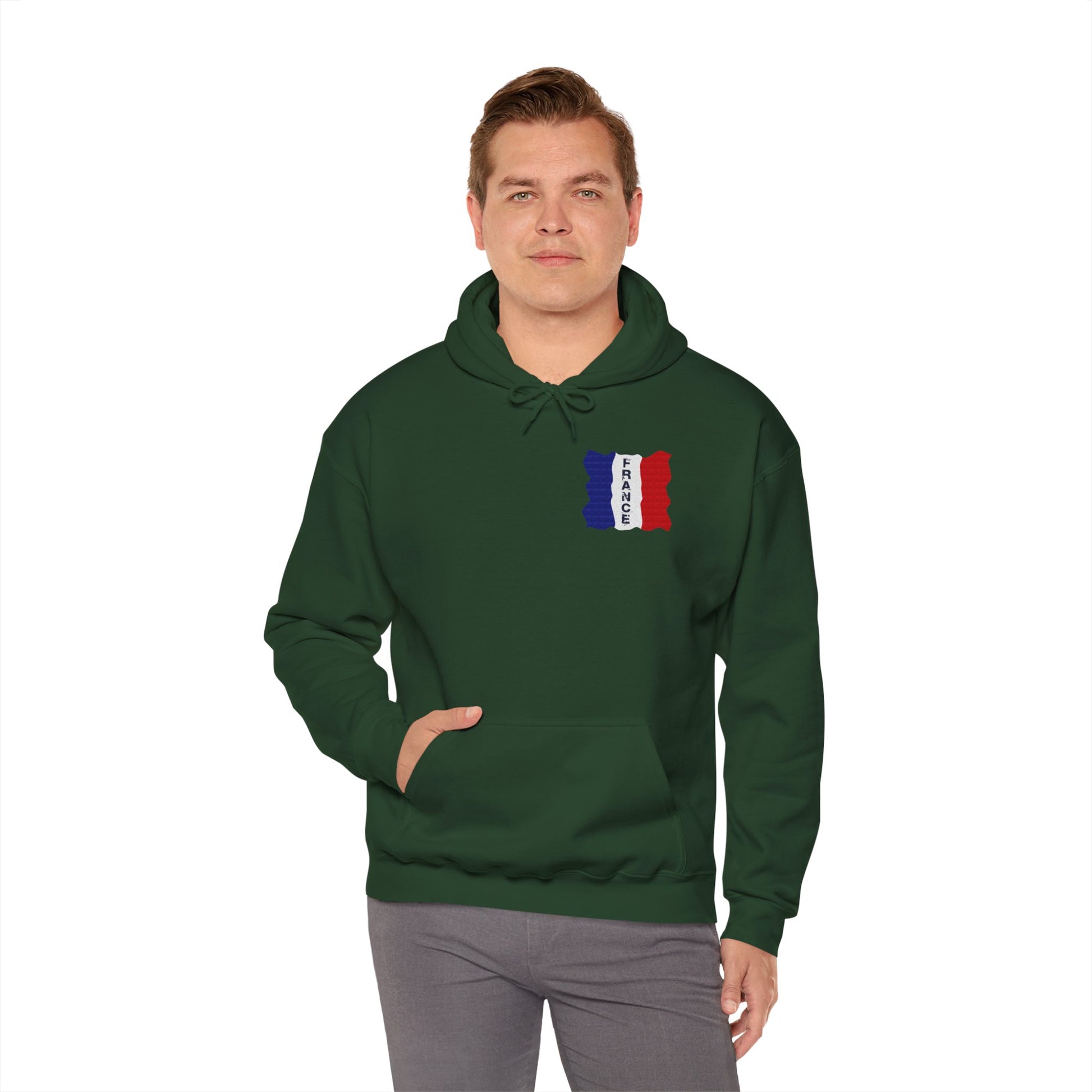 Unisex Heavy Blend™ Hooded Sweatshirt with flag france design | OKEYCITY