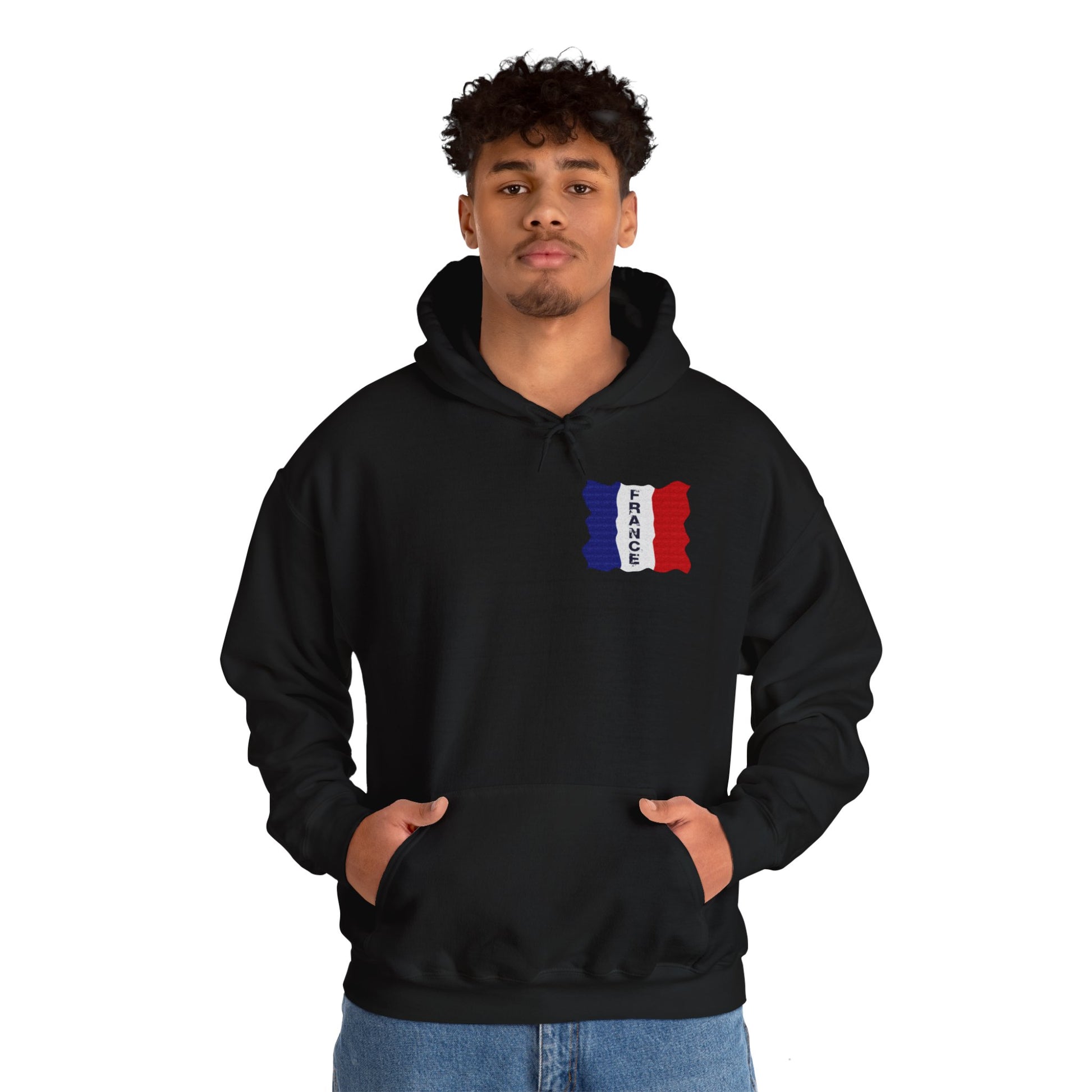 Unisex Heavy Blend™ Hooded Sweatshirt with flag france design | OKEYCITY