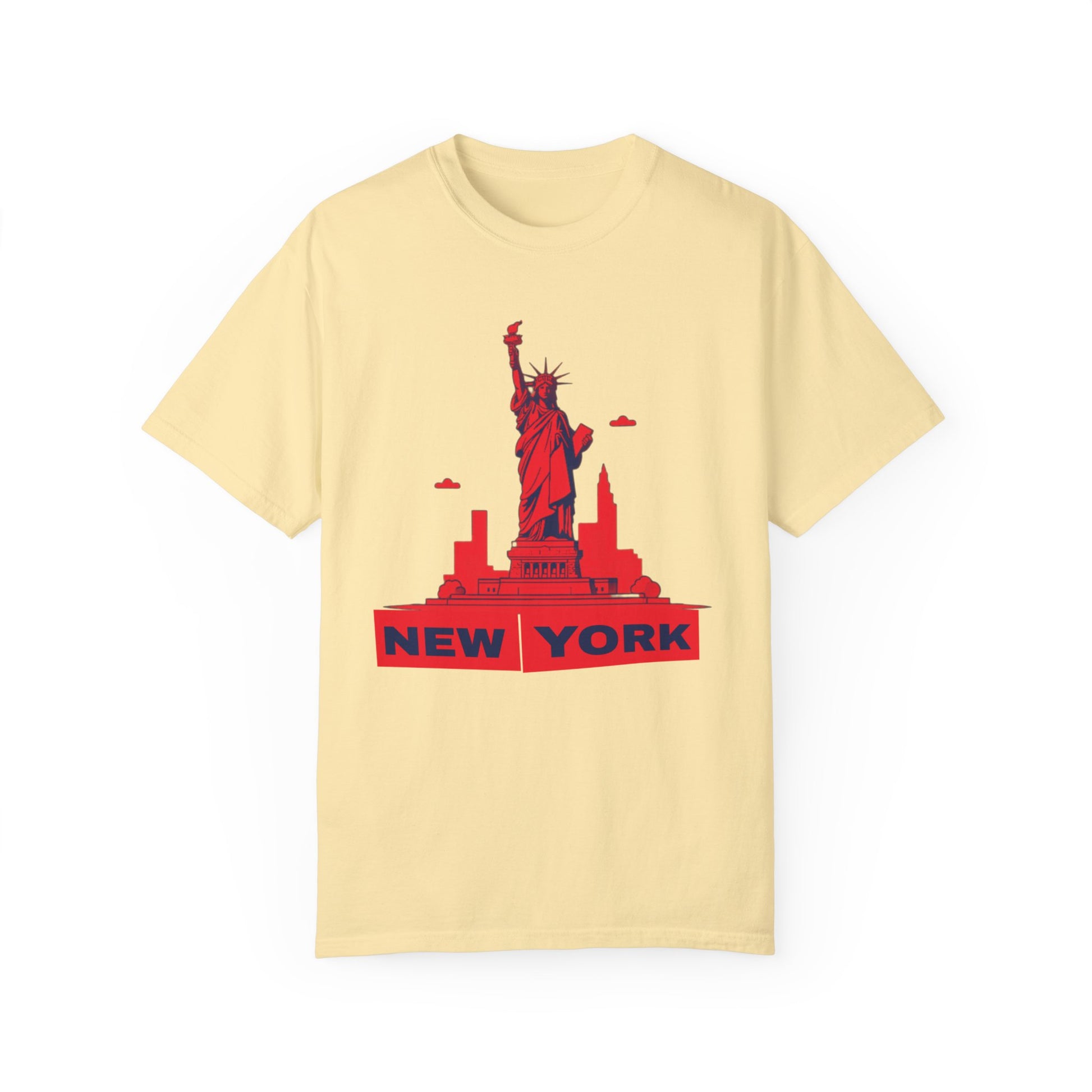 Unisex Garment-Dyed T-shirt with vector New York city Design | OKEYCITY