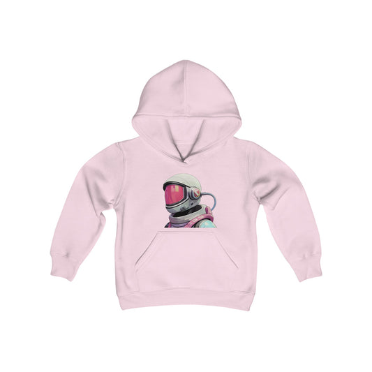 Youth Heavy Blend Hooded Sweatshirt With Astronaut design | OKEYCITY