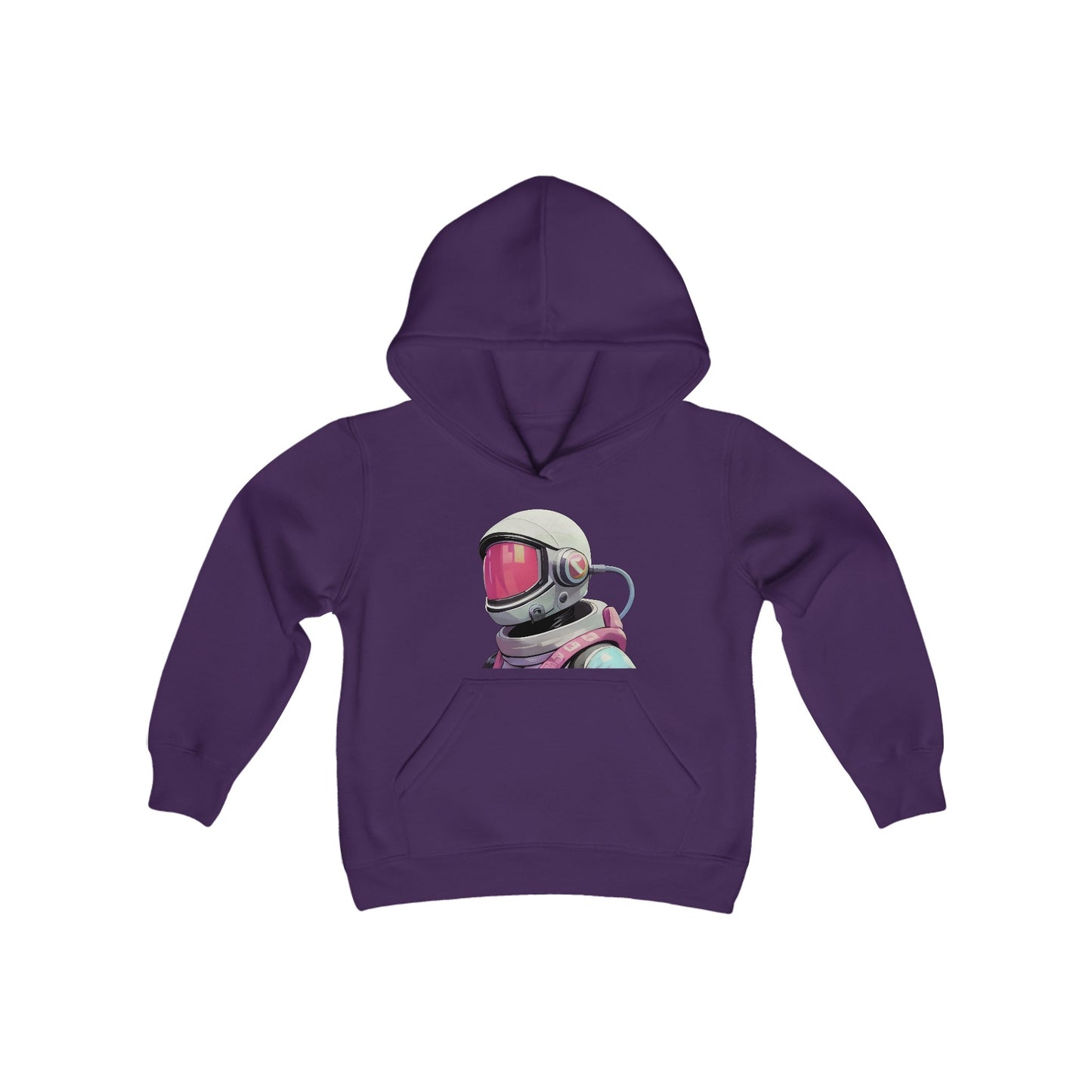 Youth Heavy Blend Hooded Sweatshirt With Astronaut design | OKEYCITY