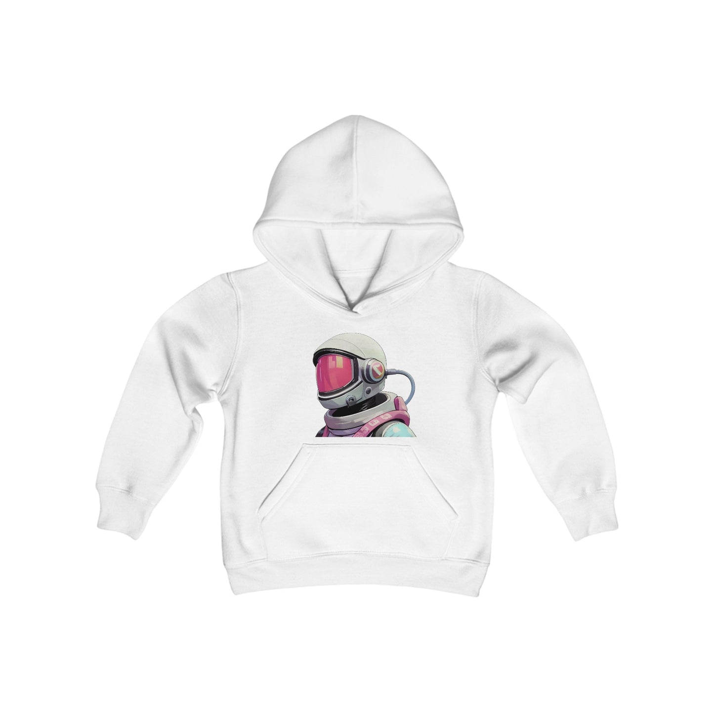 Youth Heavy Blend Hooded Sweatshirt With Astronaut design | OKEYCITY