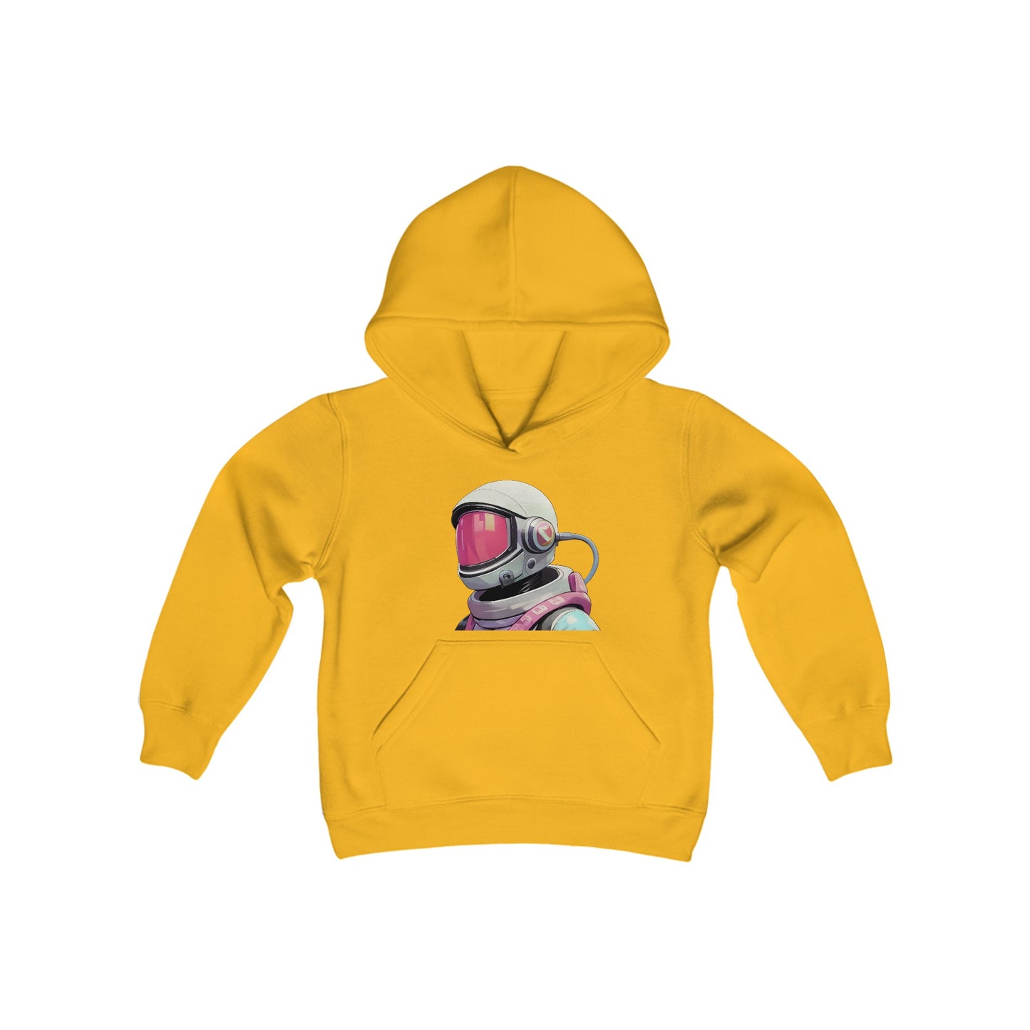 Youth Heavy Blend Hooded Sweatshirt With Astronaut design | OKEYCITY