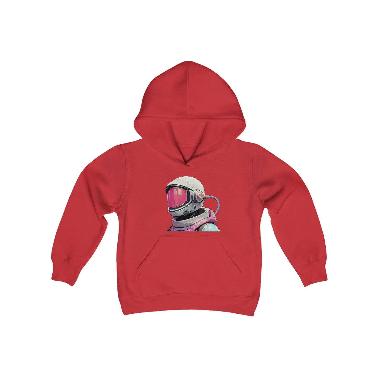 Youth Heavy Blend Hooded Sweatshirt With Astronaut design | OKEYCITY