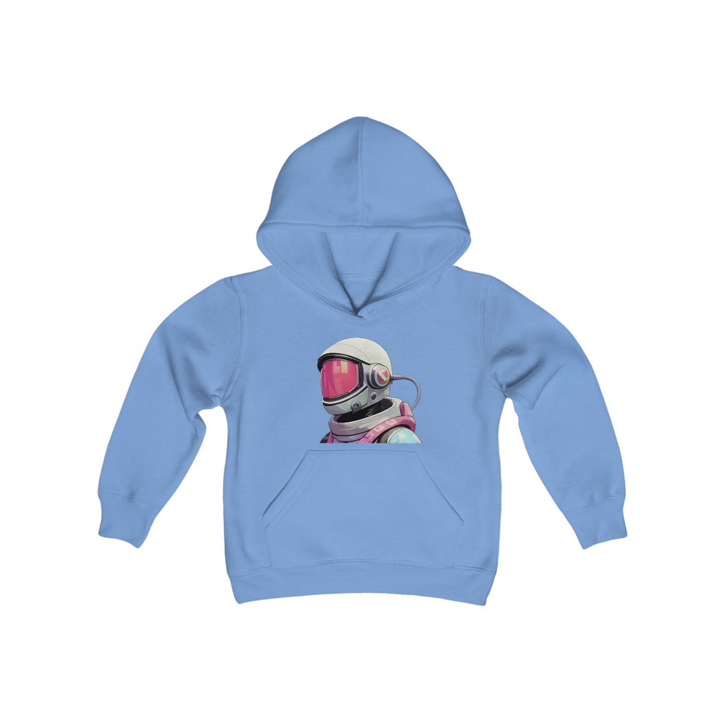 Youth Heavy Blend Hooded Sweatshirt With Astronaut design | OKEYCITY