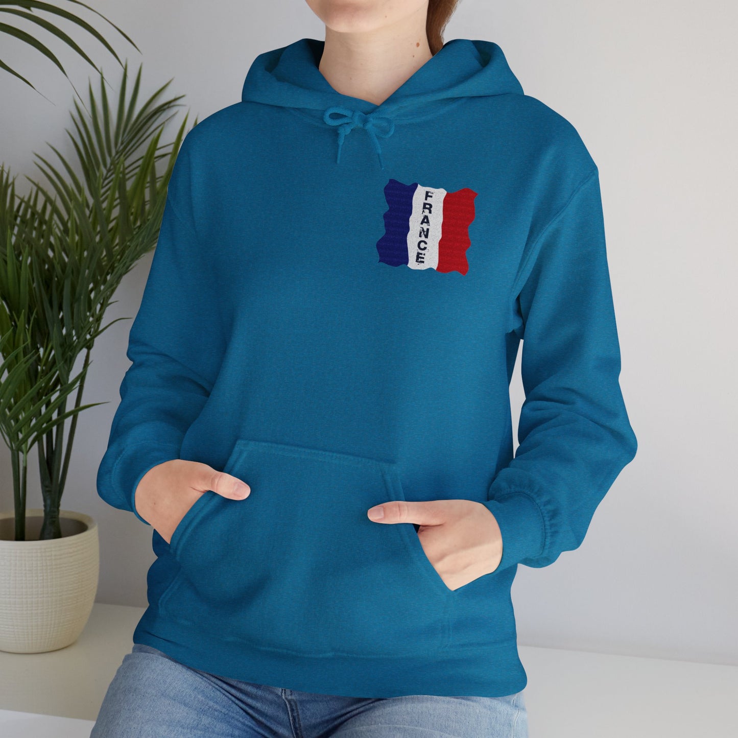 Unisex Heavy Blend™ Hooded Sweatshirt with flag france design | OKEYCITY