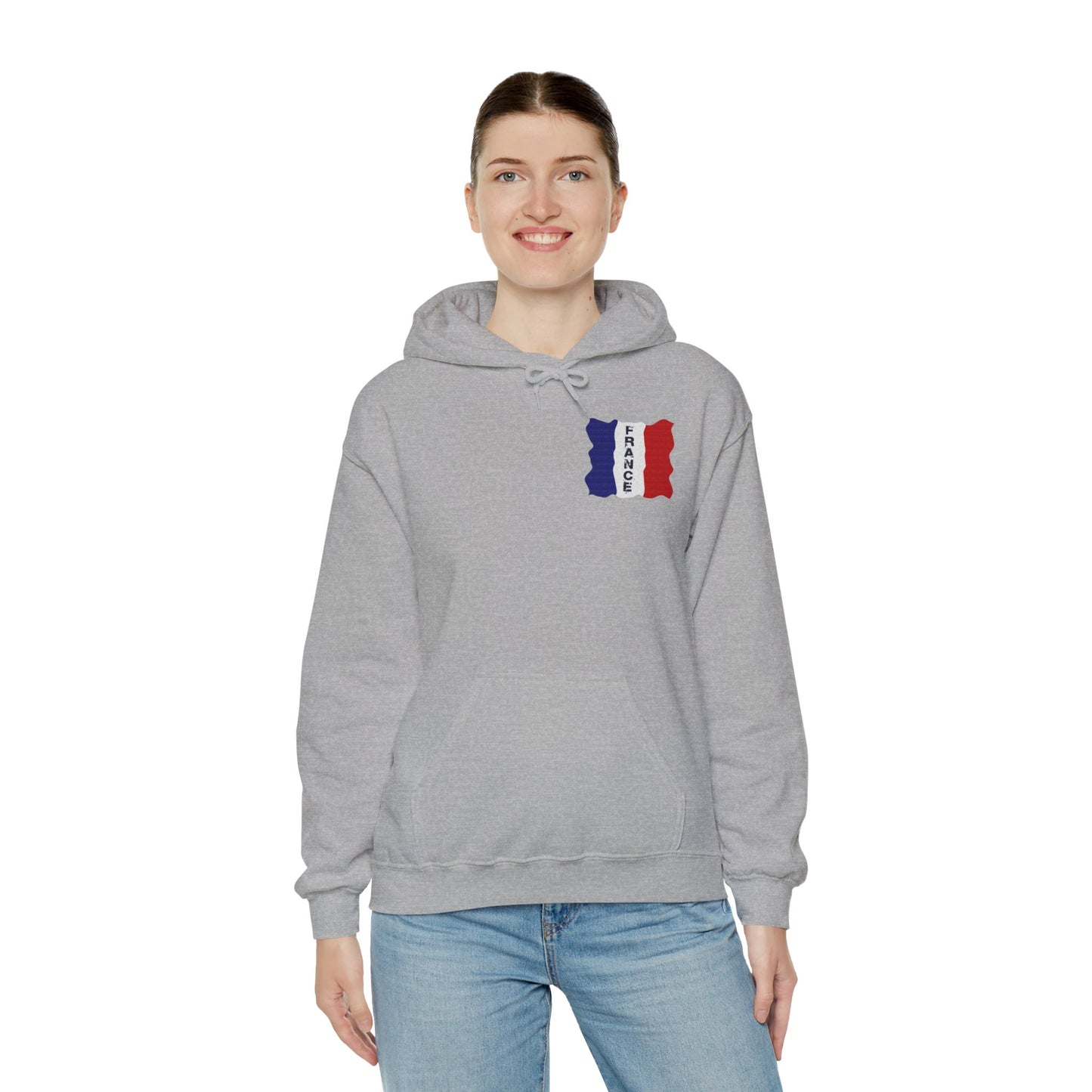 Unisex Heavy Blend™ Hooded Sweatshirt with flag france design | OKEYCITY