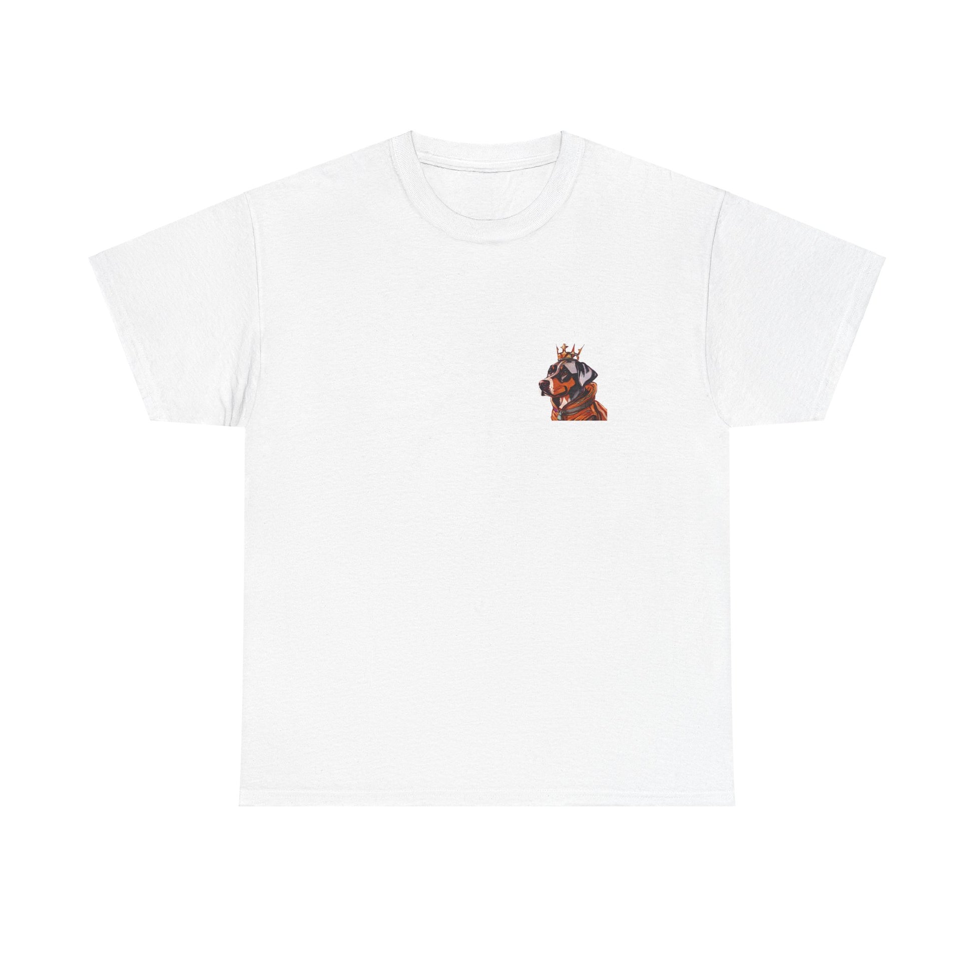 Unisex Heavy Cotton Tee with Dog is King Design | OKEYCITY