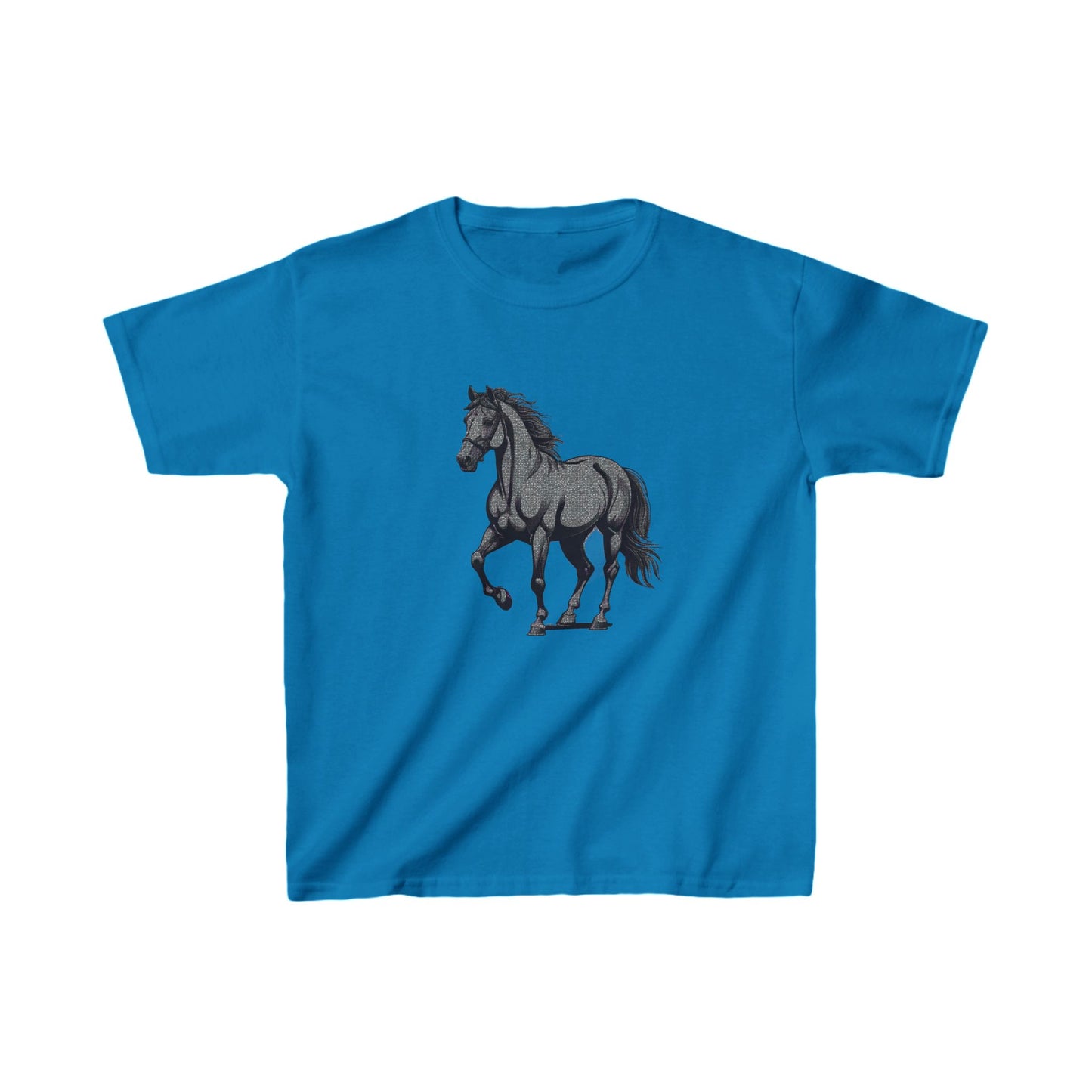 Kids Heavy Cotton™ Tee with horse Design | OKEYCITY