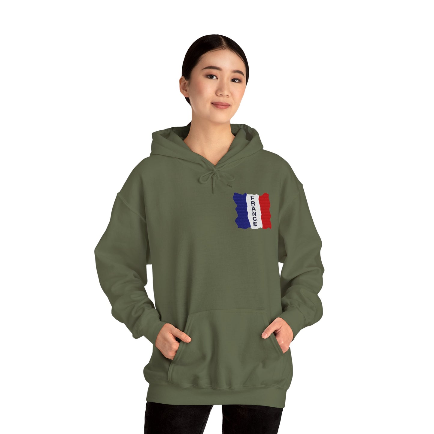 Unisex Heavy Blend™ Hooded Sweatshirt with flag france design | OKEYCITY