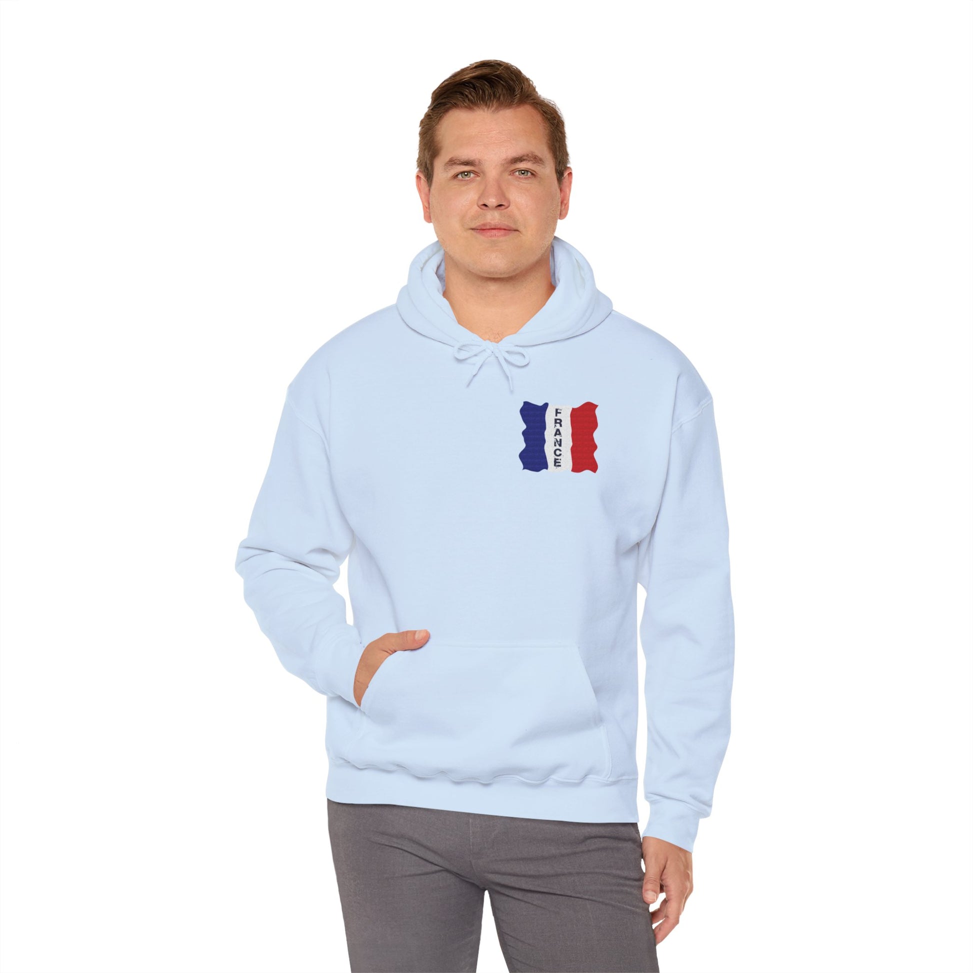 Unisex Heavy Blend™ Hooded Sweatshirt with flag france design | OKEYCITY