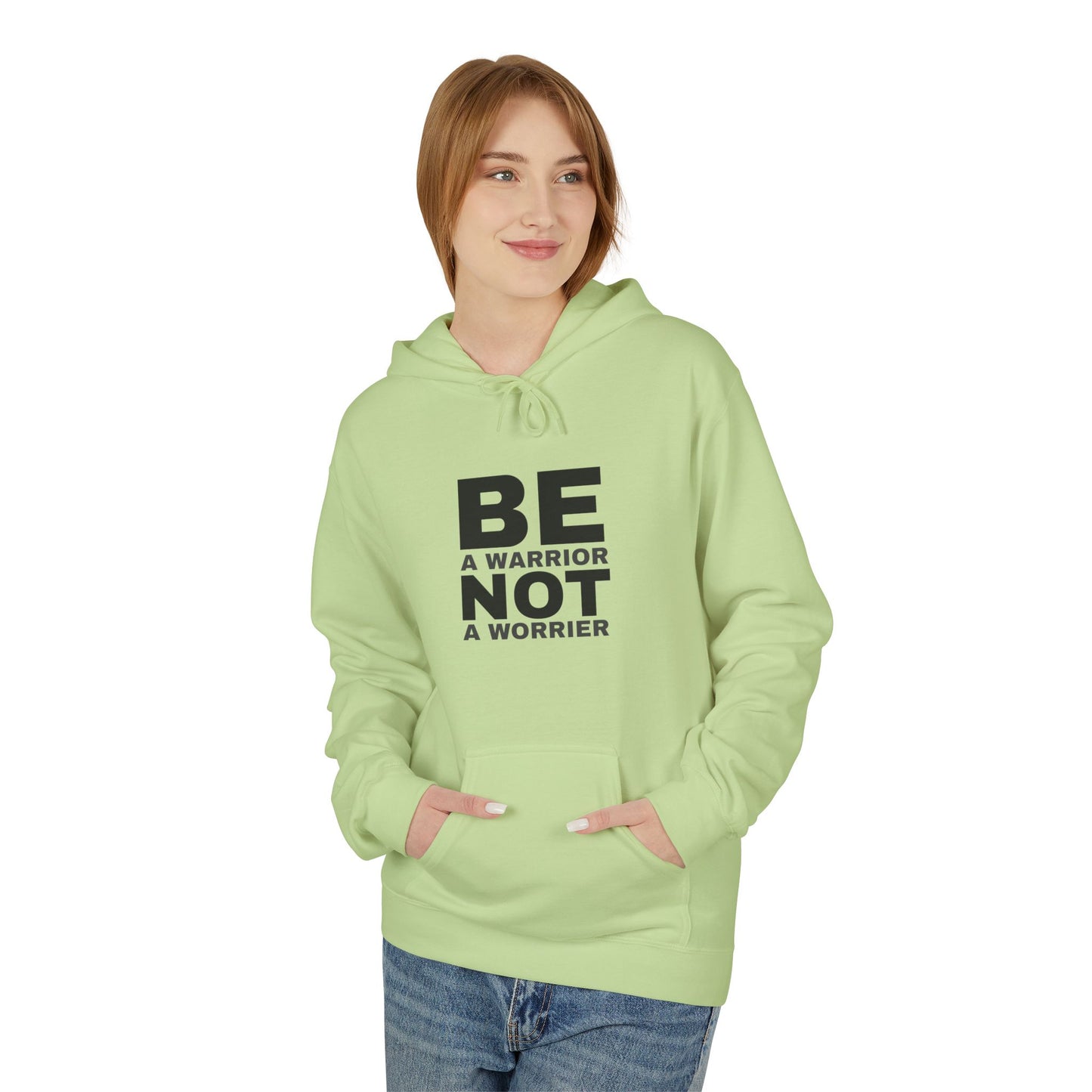 Unisex Midweight Softstyle Fleece Hoodie With Typography Design | OKEYCITY