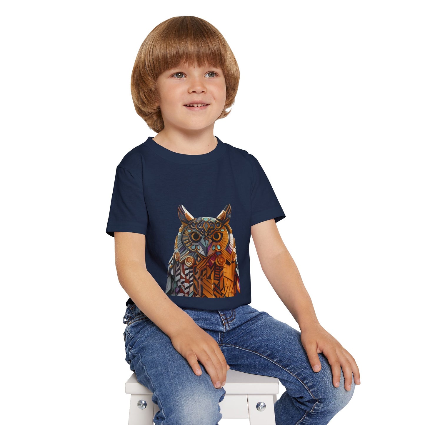 Heavy Cotton™ Toddler T-shirt with Graffiti Owl Design | OKEYCITY