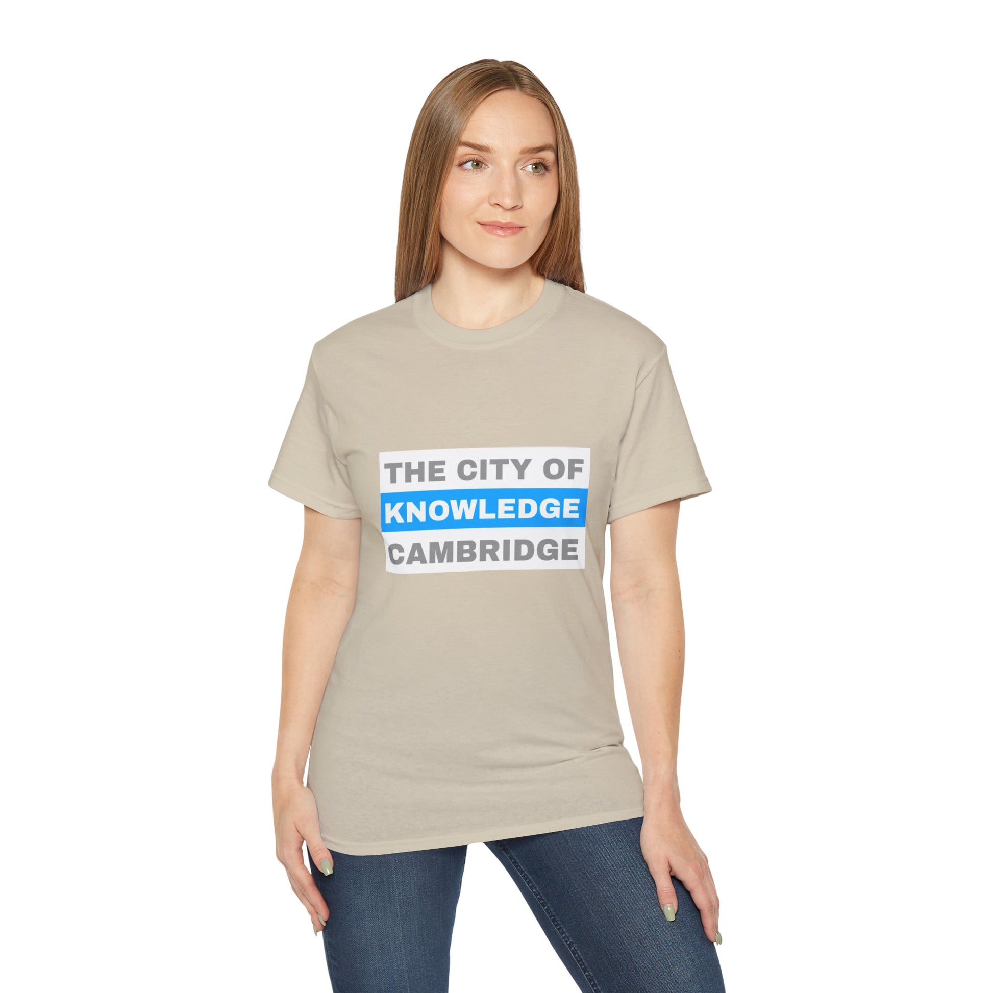 Unisex Ultra Cotton Tee with cambridge city Design | OKEYCITY