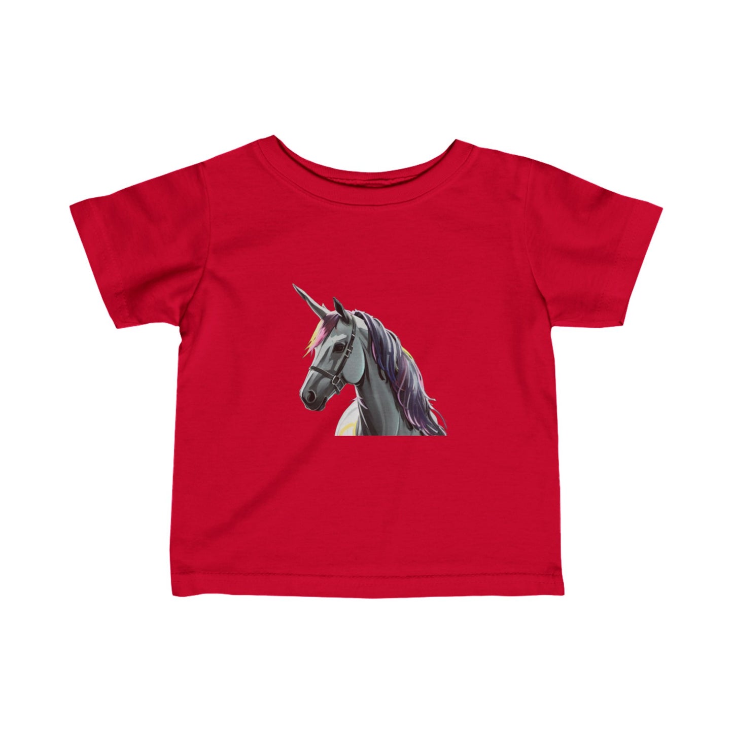 Infant Fine Jersey Tee With Unicorn design | OKEYCITY