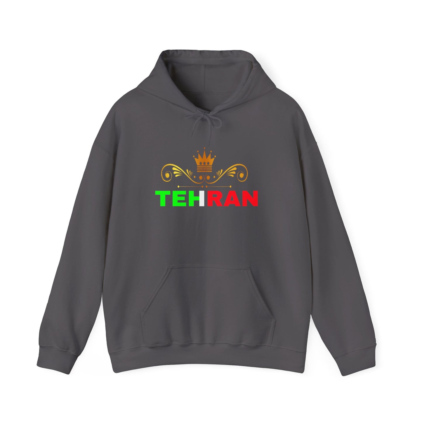 Unisex Heavy Blend™ Hooded Sweatshirt With Tehran and Iran Symbol Design | OKEYCITY