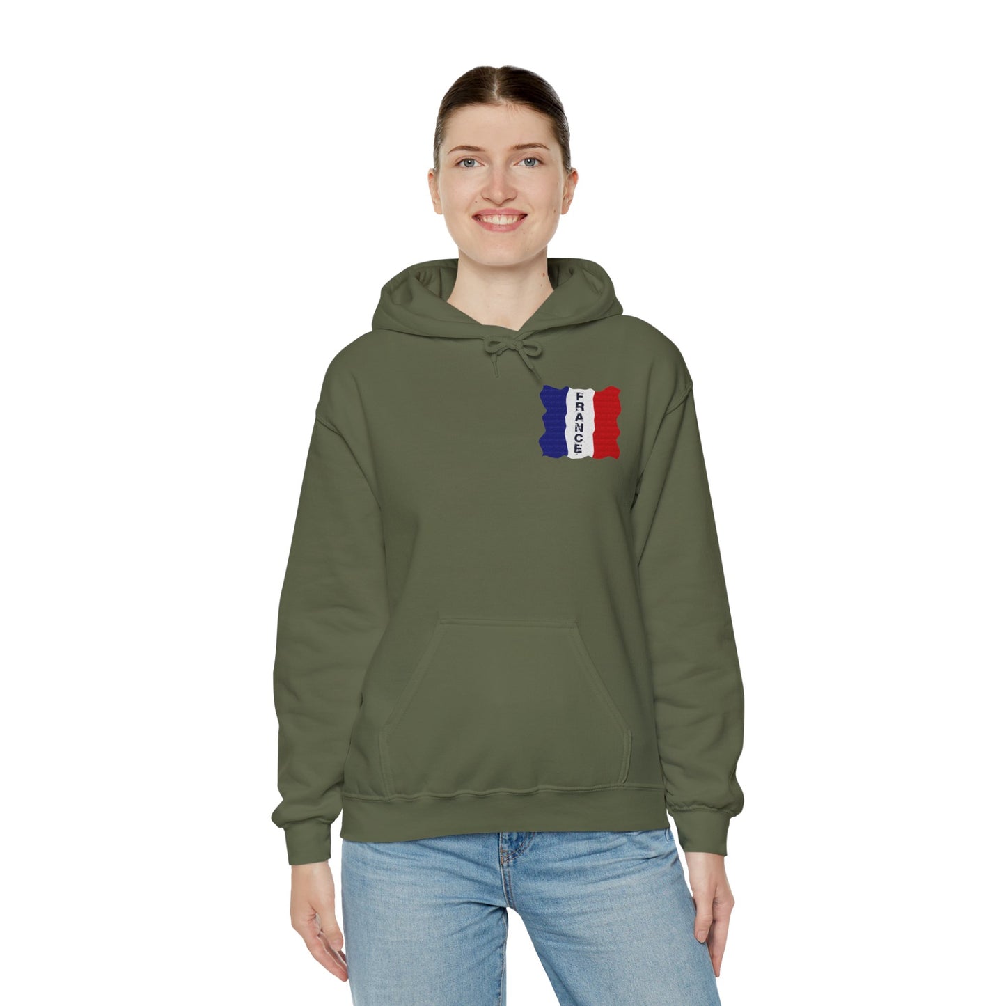 Unisex Heavy Blend™ Hooded Sweatshirt with flag france design | OKEYCITY