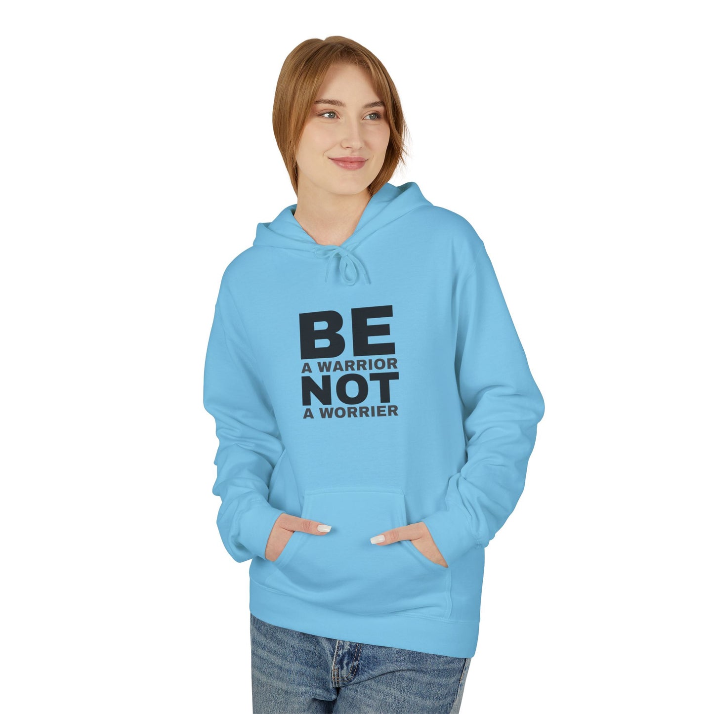 Unisex Midweight Softstyle Fleece Hoodie With Typography Design | OKEYCITY