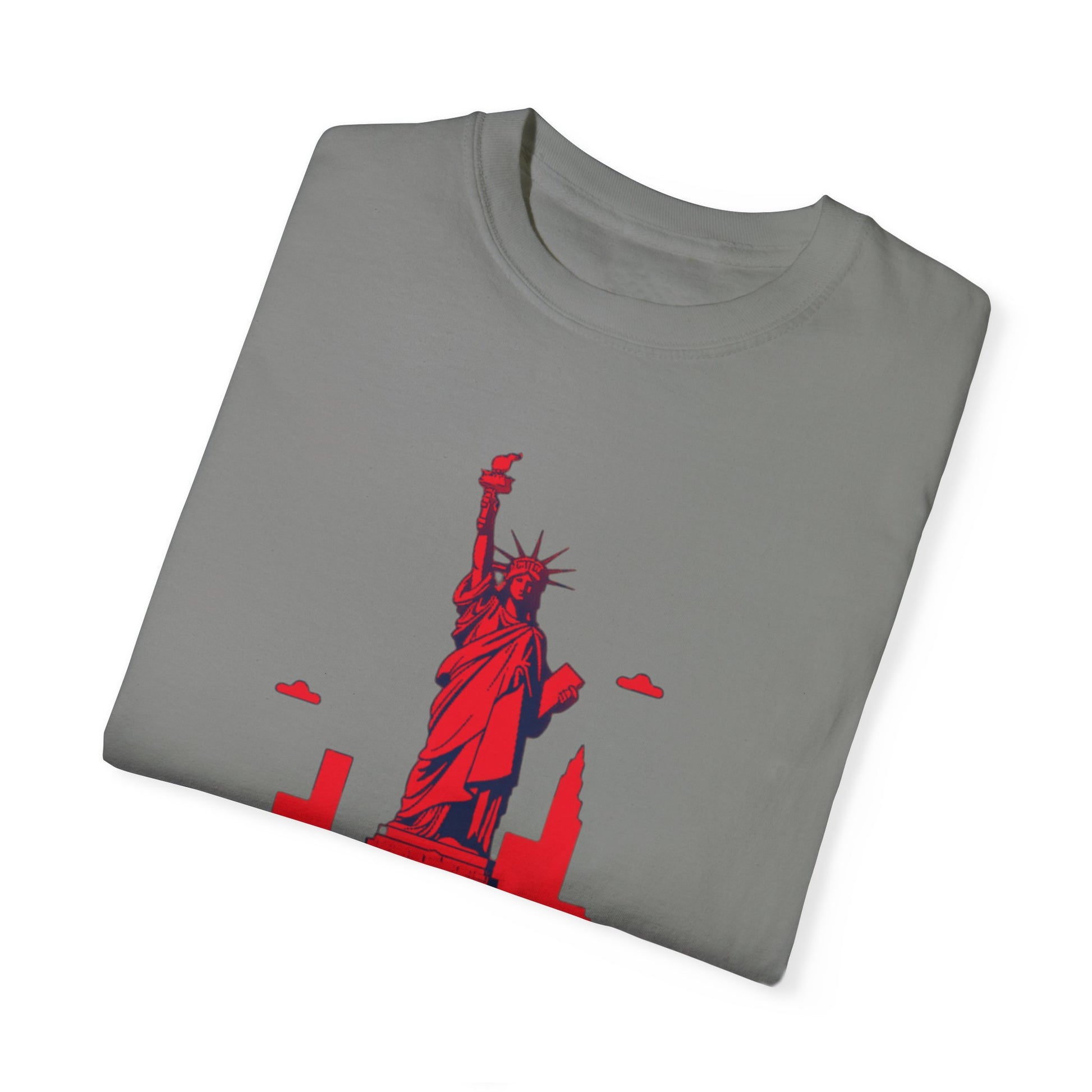 Unisex Garment-Dyed T-shirt with vector New York city Design | OKEYCITY