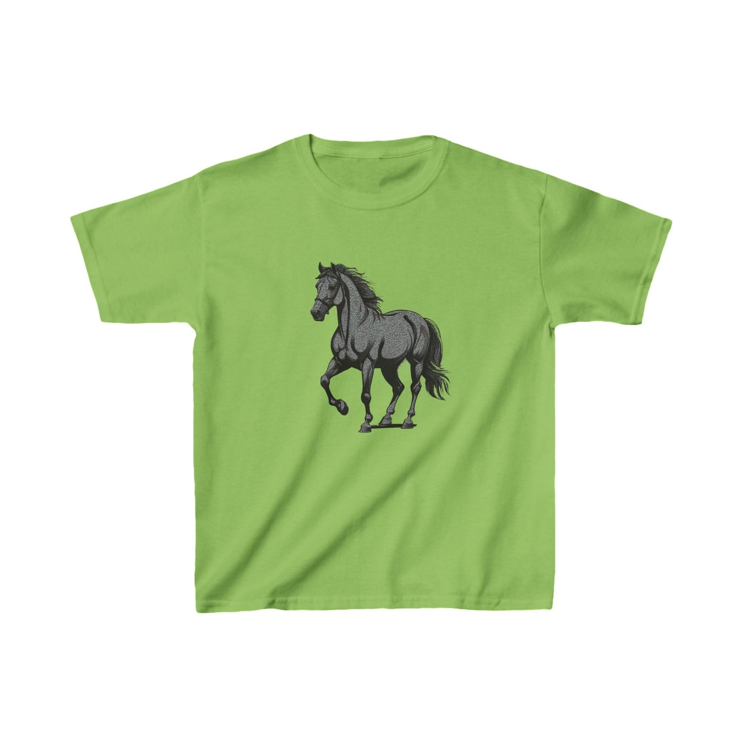 Kids Heavy Cotton™ Tee with horse Design | OKEYCITY