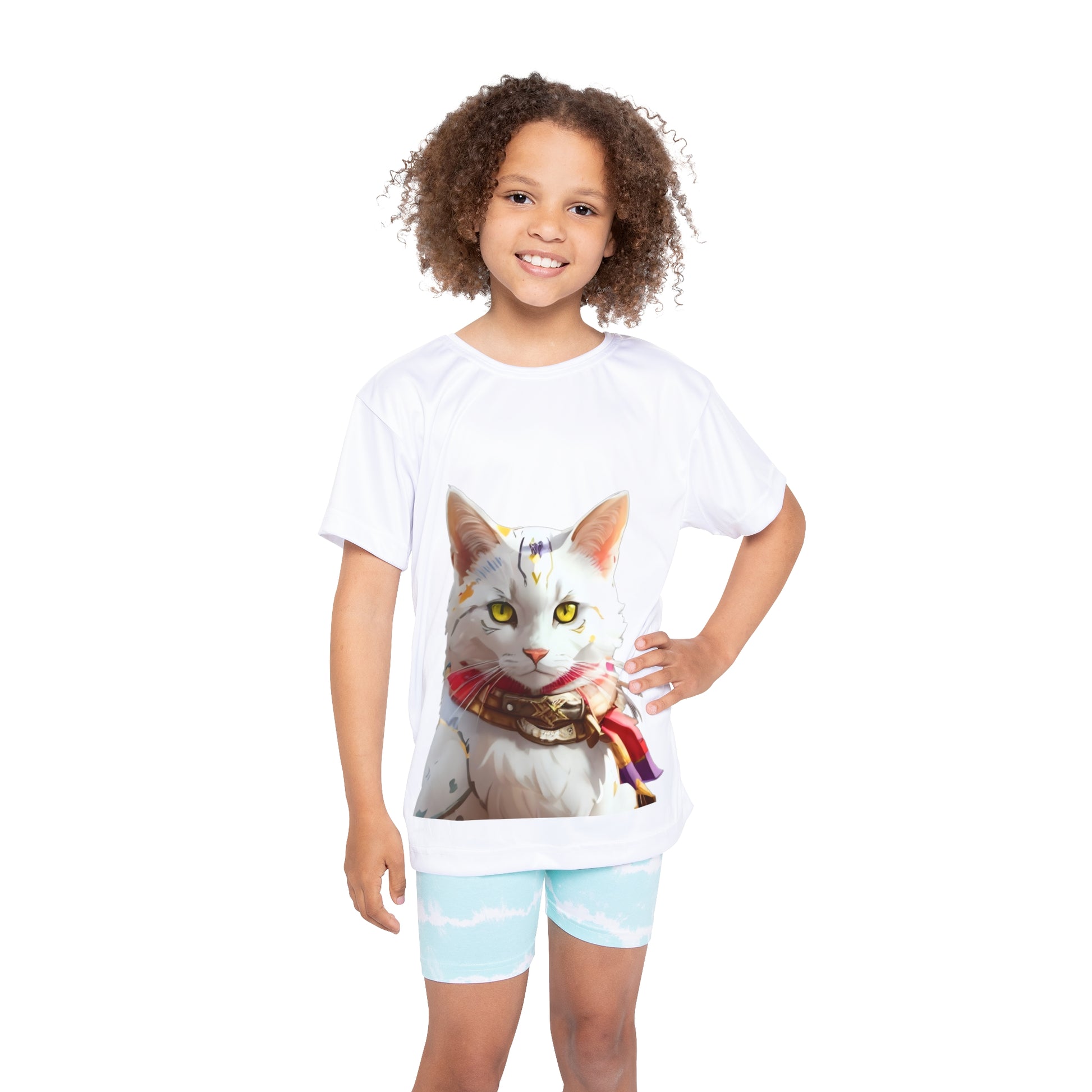 Kids Sports Jersey (AOP) With Cat Design | OKEYCITY