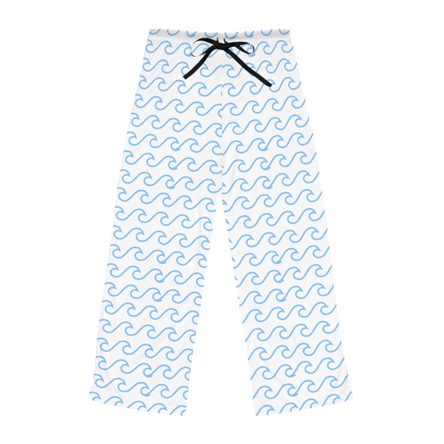 Women's Pajama Pants with blue wave Pattern | OKEYCITY