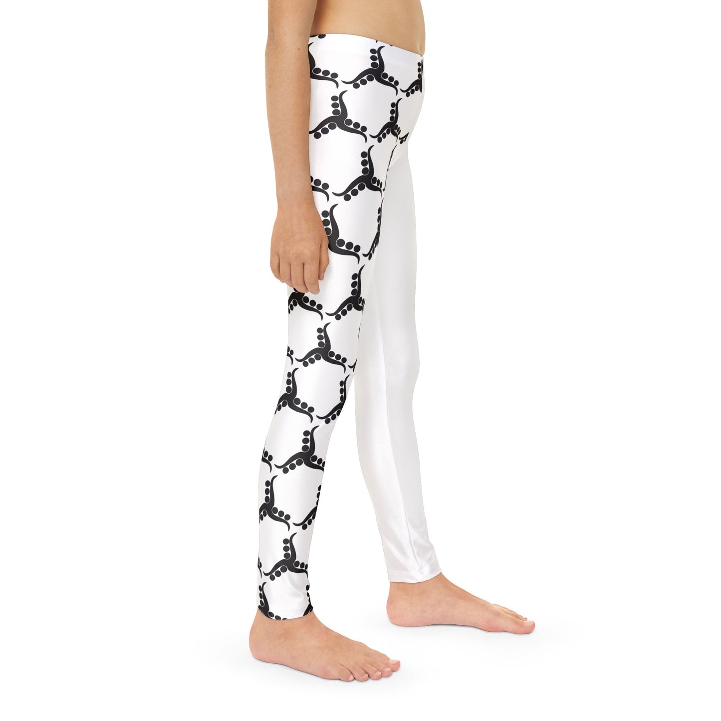 Youth Full-Length Leggings with pattern Design | OKEYCITY