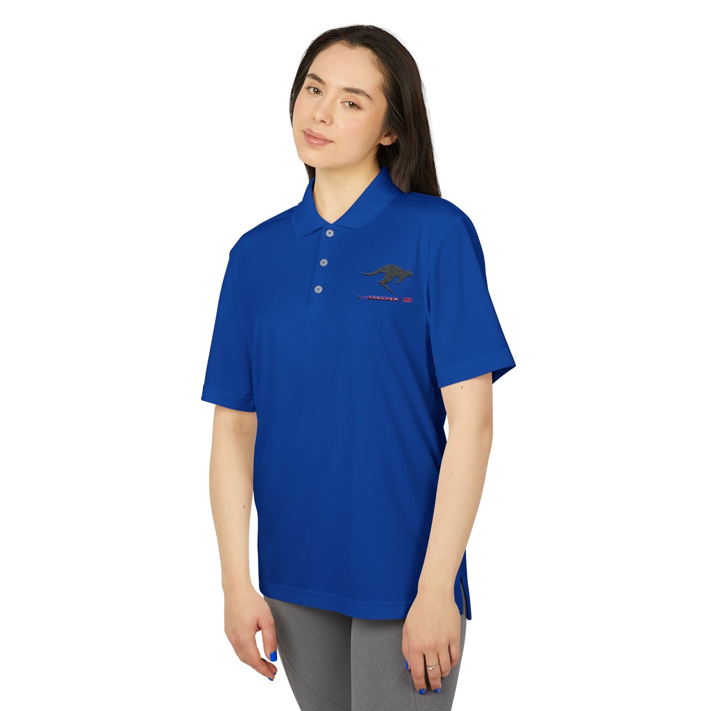 adidas Unisex Performance Polo with Kangoromarket brand Design | OKEYCITY