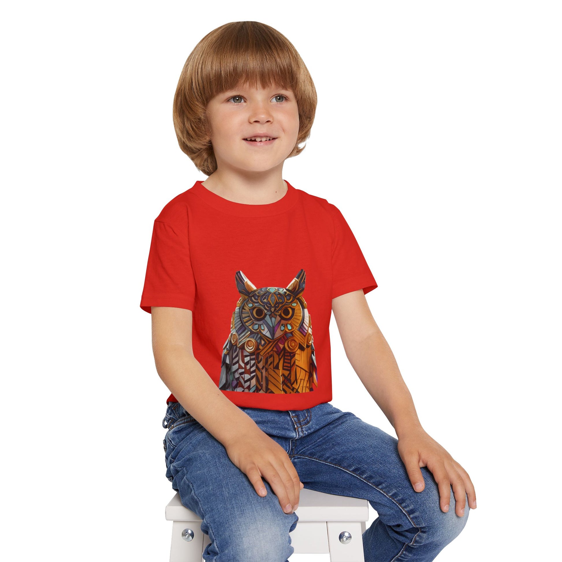 Heavy Cotton™ Toddler T-shirt with Graffiti Owl Design | OKEYCITY