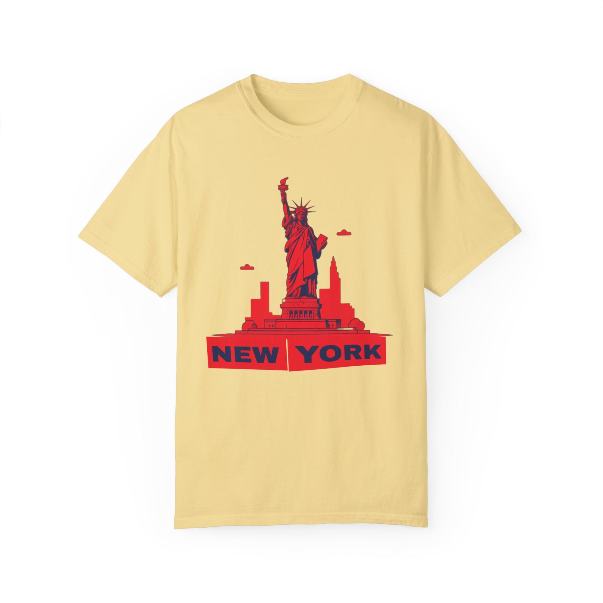 Unisex Garment-Dyed T-shirt with vector New York city Design | OKEYCITY