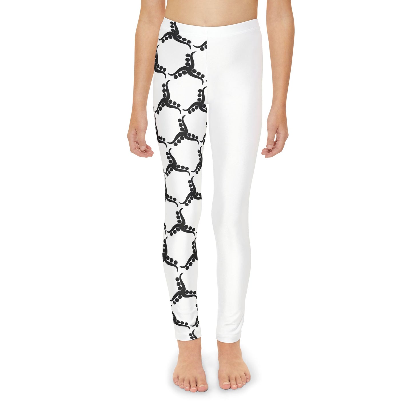 Youth Full-Length Leggings with pattern Design | OKEYCITY